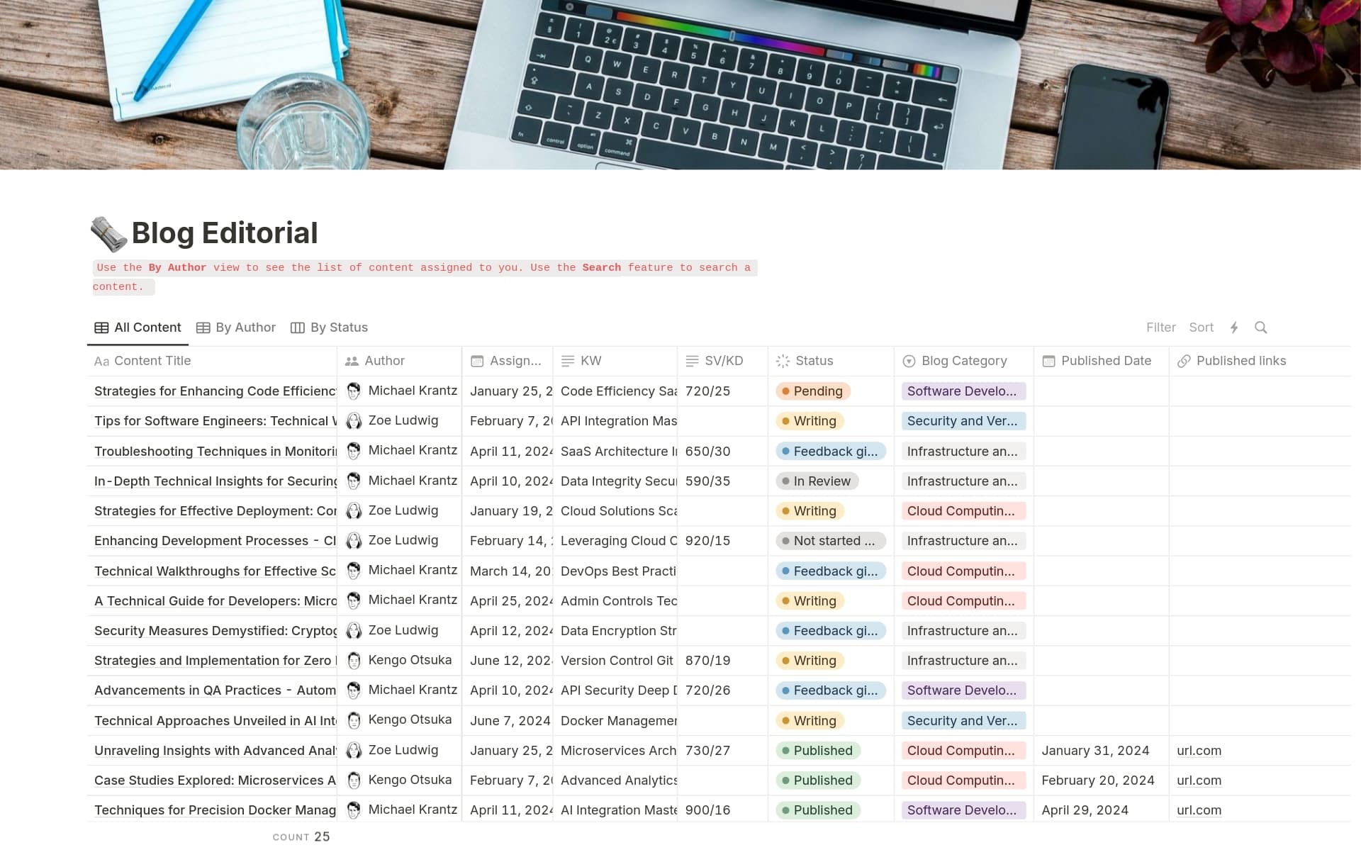 A template preview for Blog Editorial
