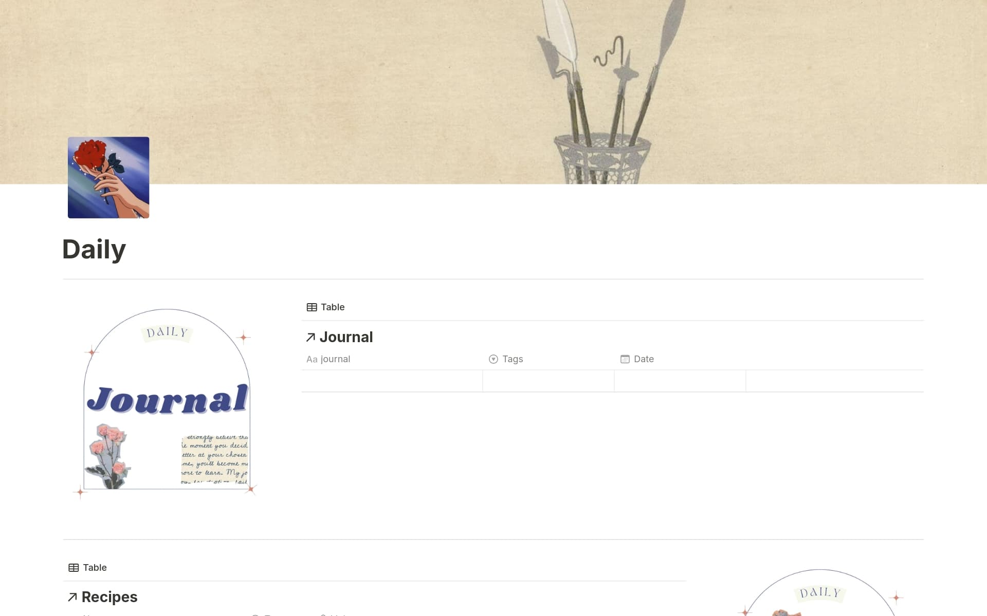 Simple Daily Journal Template Notion Marketplace simple-daily-journal-template-notion-marketplace