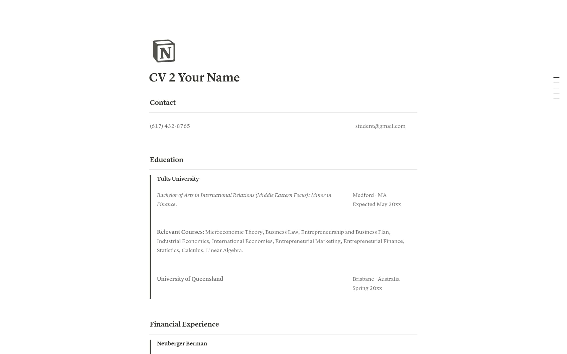 A template preview for ATS-Optimized Resume (98%+ Score)