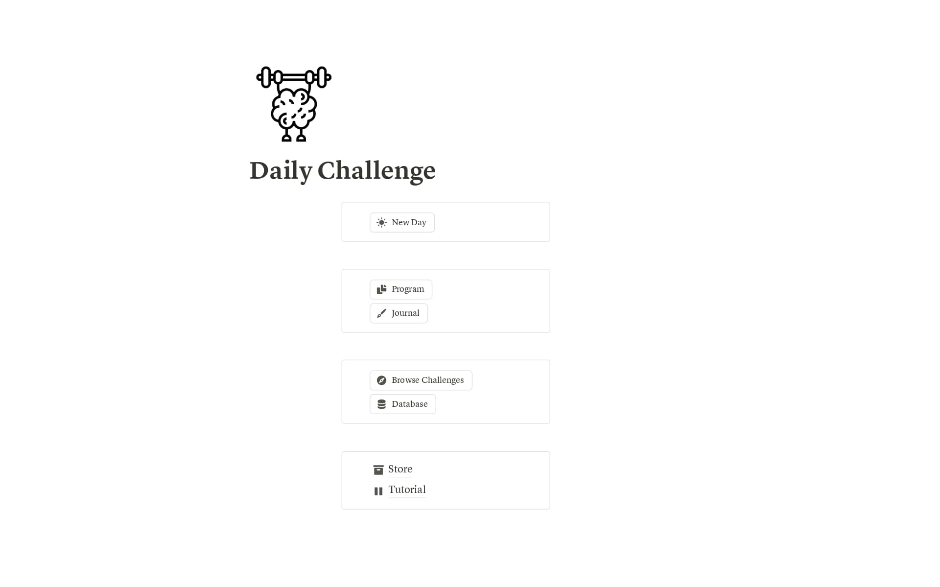 A template preview for Daily Challenge