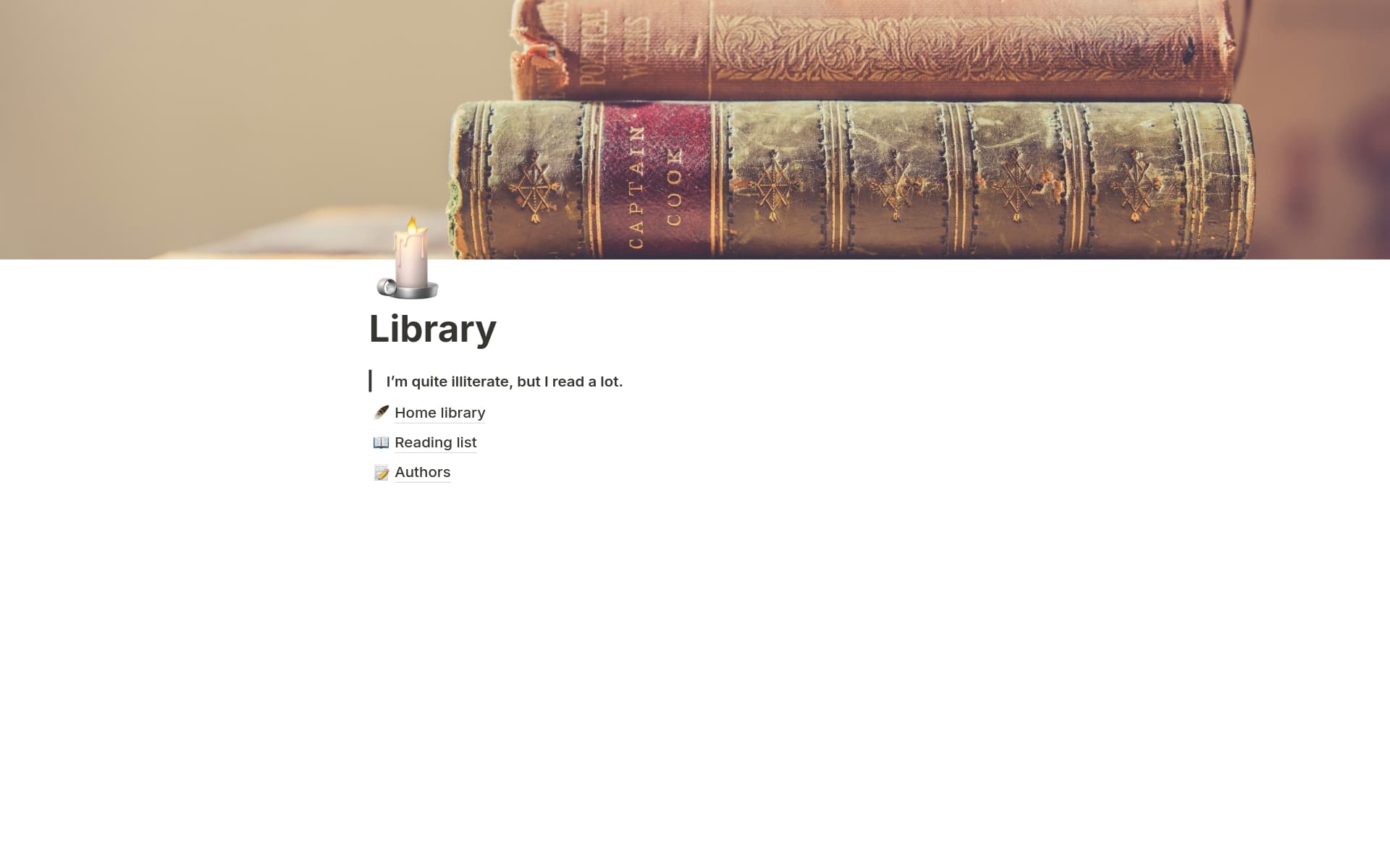 The template helps users digitalize their home library and create reading and wish lists.
