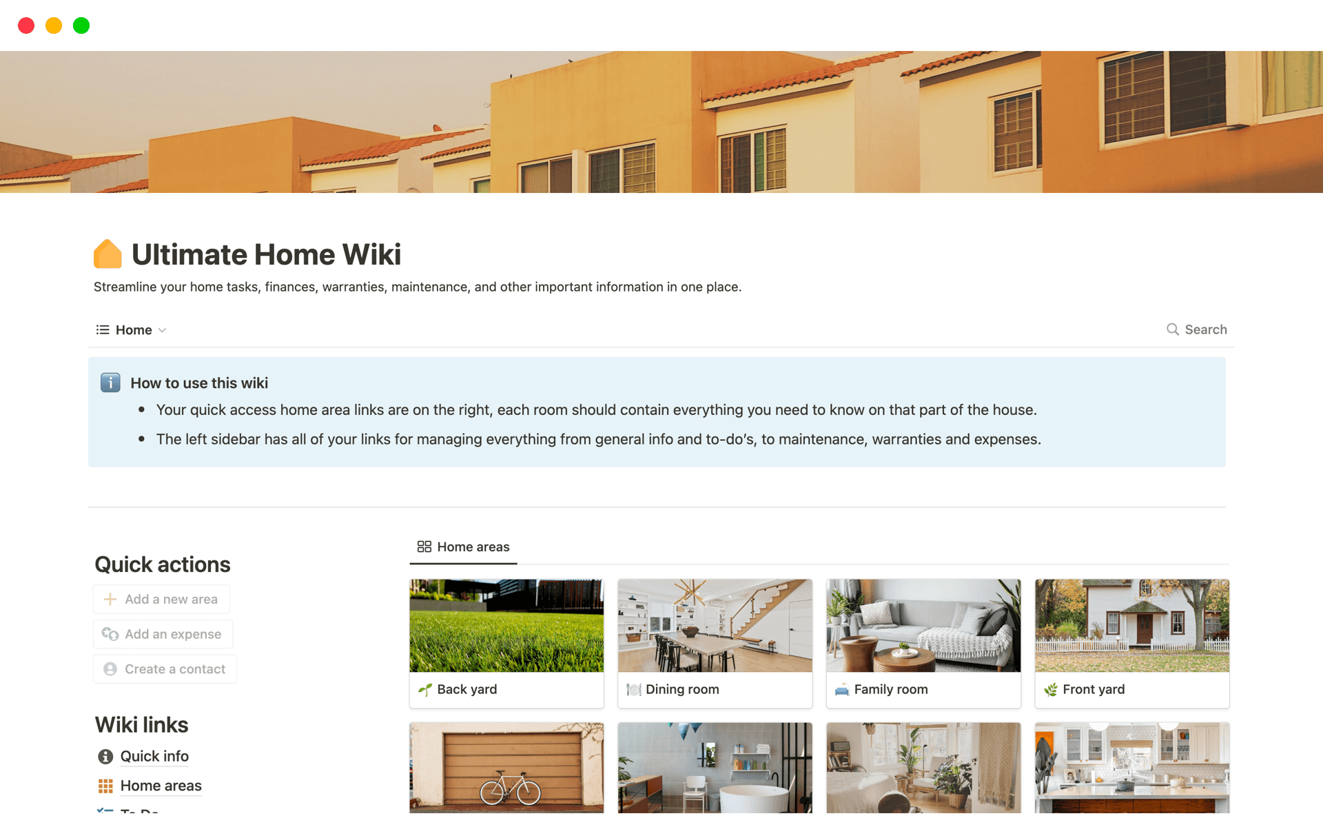 The definitive Notion template for organising all of your home's information in one simple place.