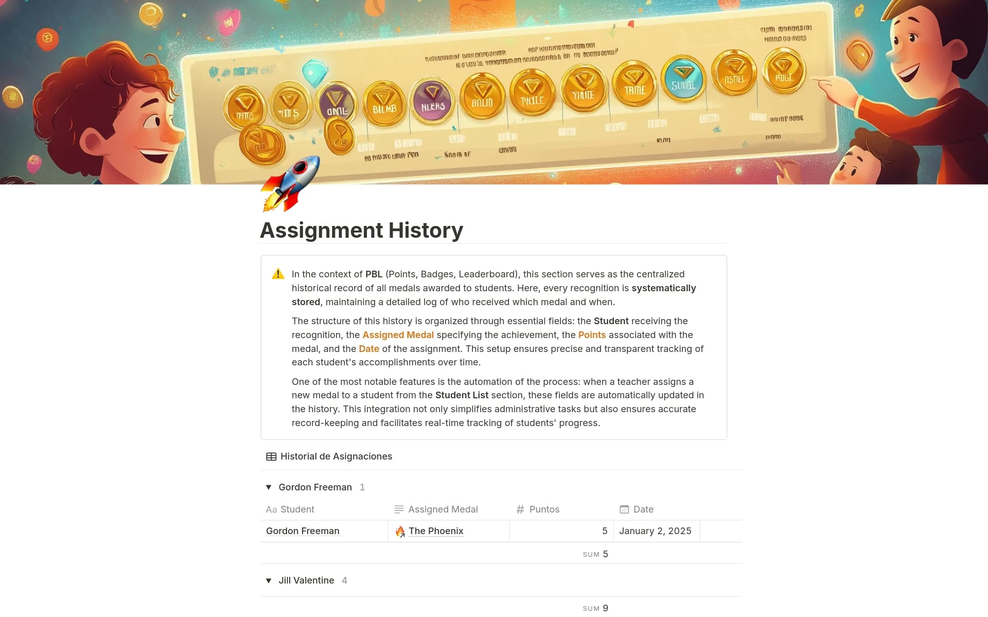 Gamification Points, Badges and Leaderboard Template Notion Marketplace