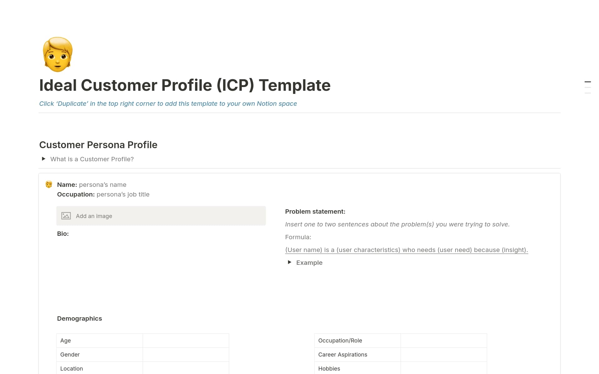 Ideal Customer Profile (ICP)님의 템플릿 미리보기