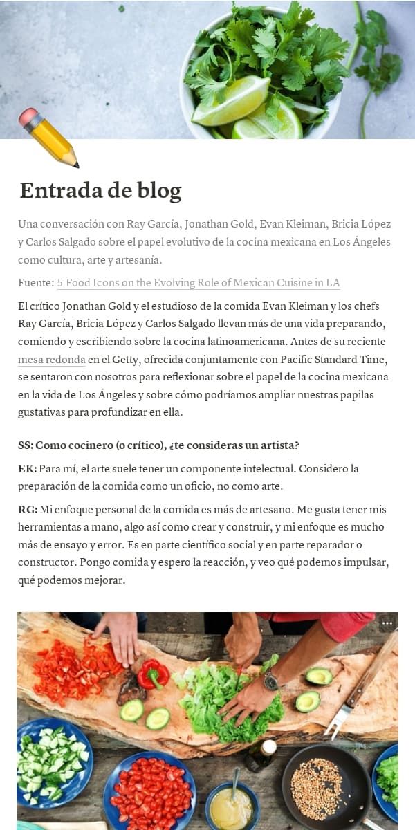 Una captura de pantalla de la aplicación móvil de Notion