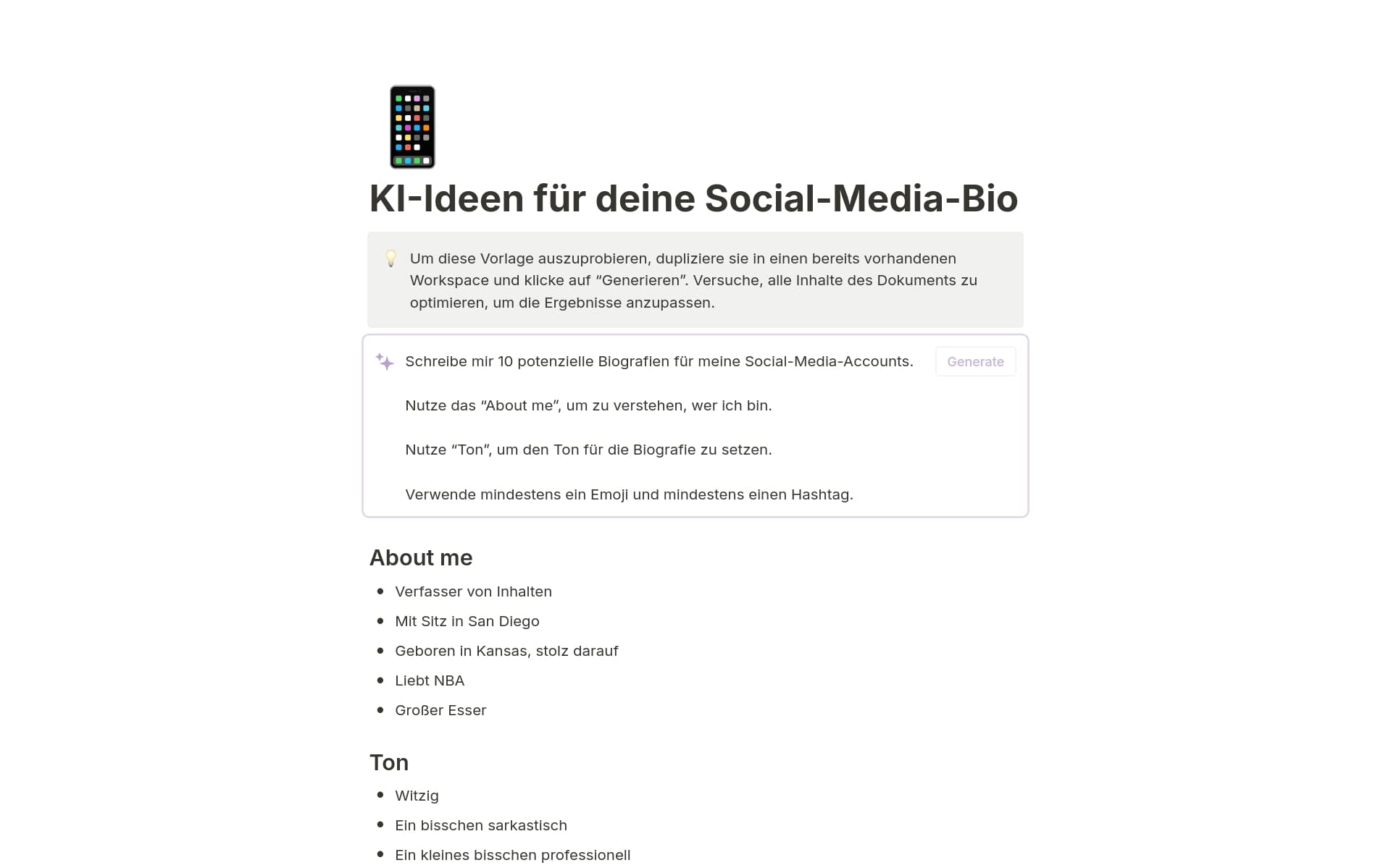 kostenlose vorlagen aus dem bereich marketing von notion | notion