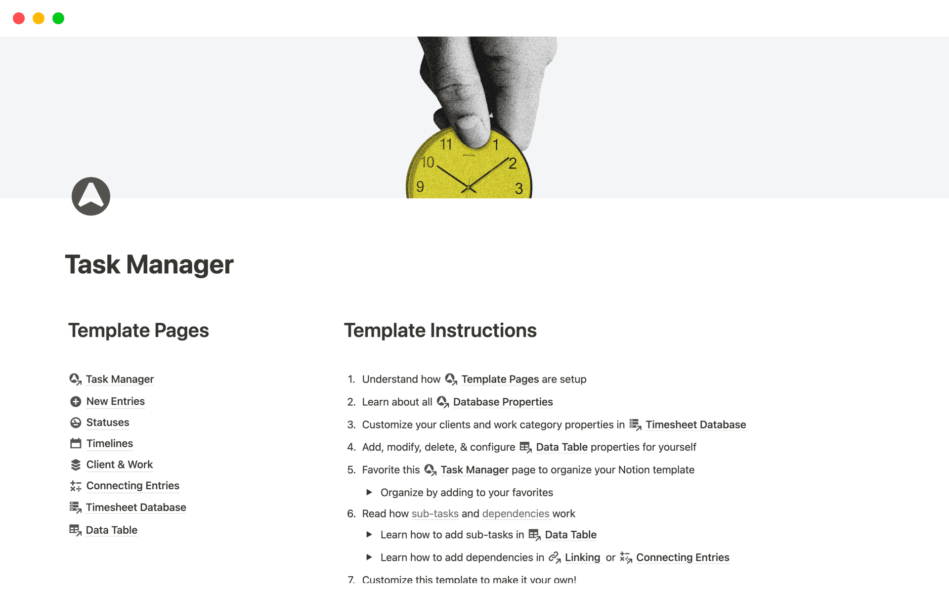 Task Manager Template | Notion Marketplace
