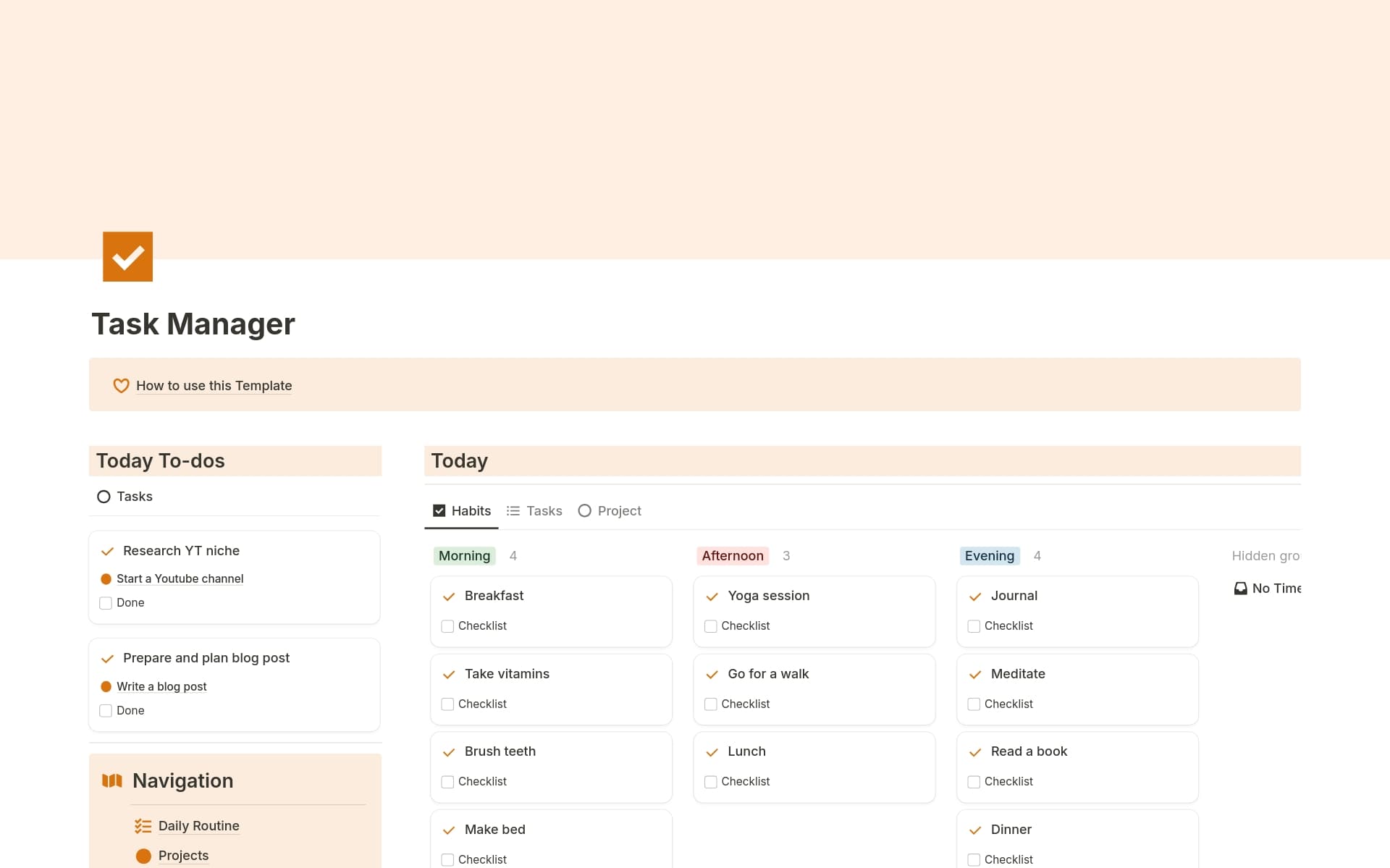 Task Manager Template | Notion Marketplace