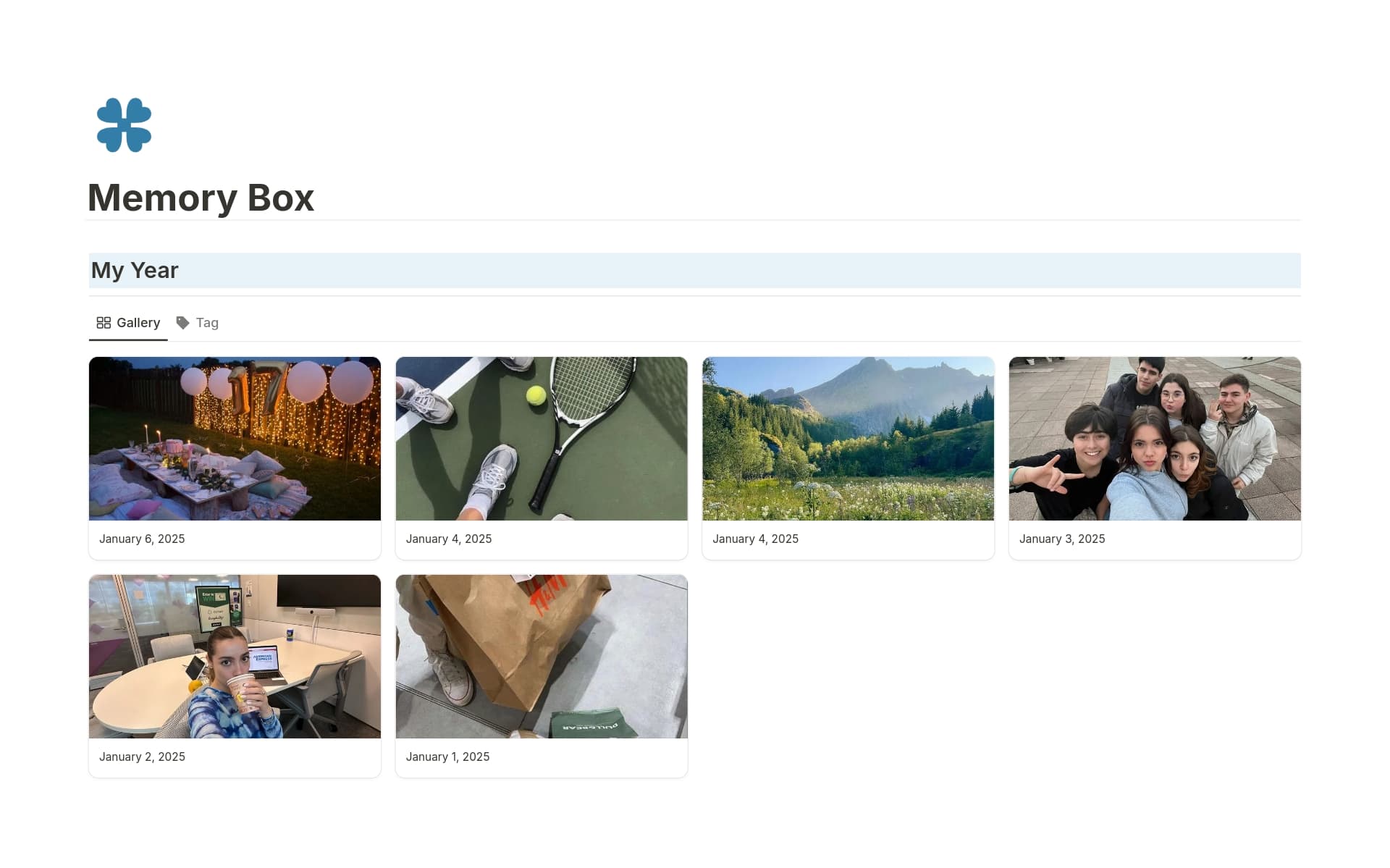 Memory Box Template | Notion Marketplace