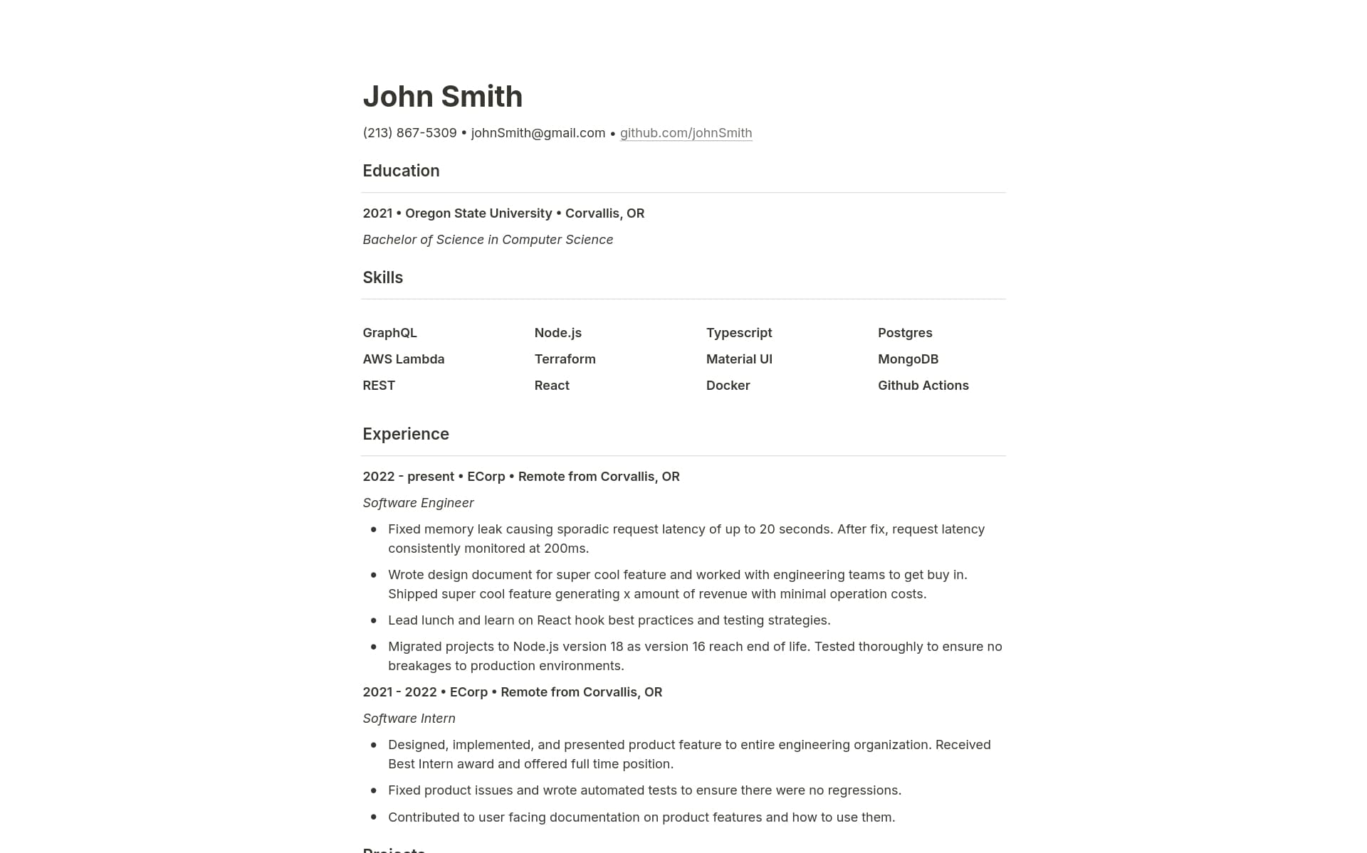 A professional Notion resume template to help you land your next job in tech!