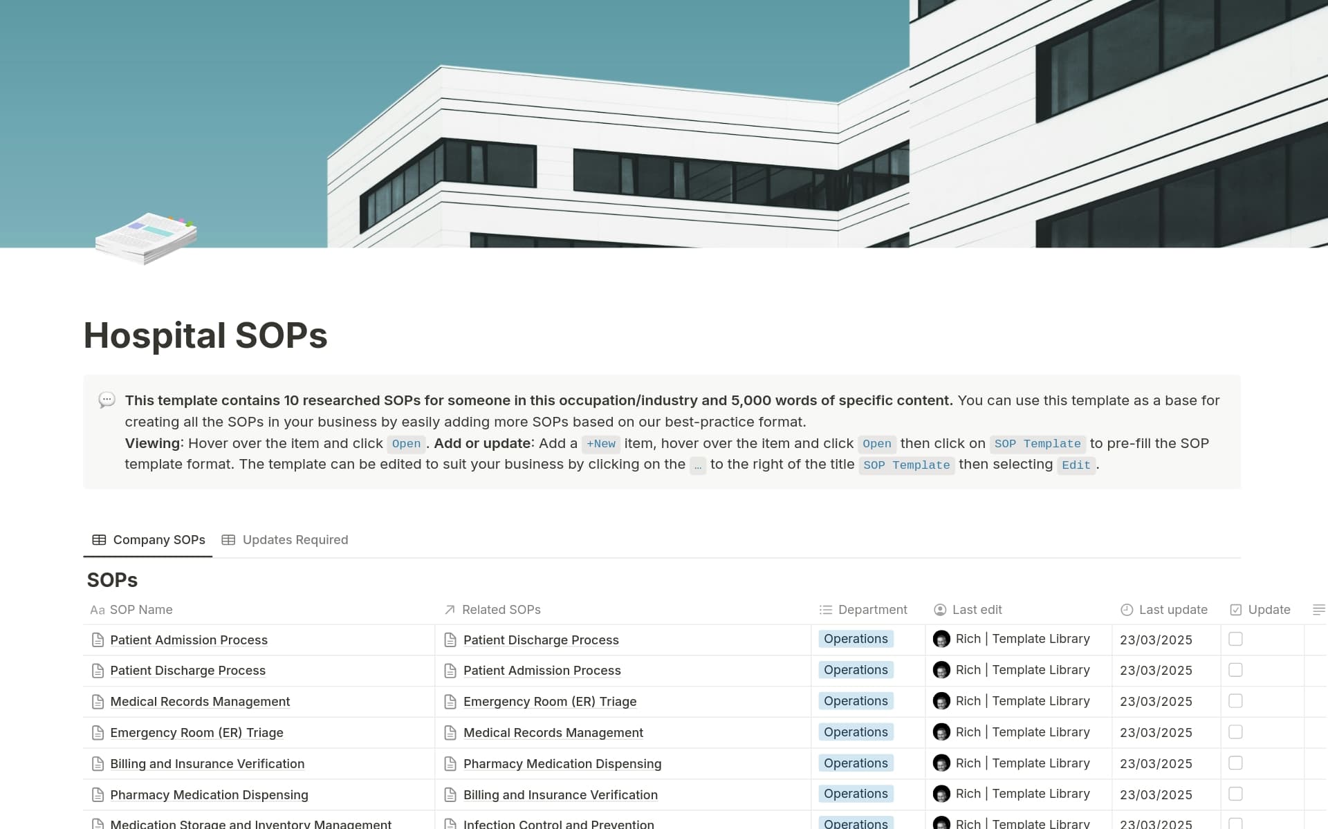 Do you need to create SOPs but don't know where to start? Buy our expertly crafted set of 10 essential SOPs - 5,000 words of best-practice procedures - in Notion format and save yourself over 10 hours of research, writing, and formatting.