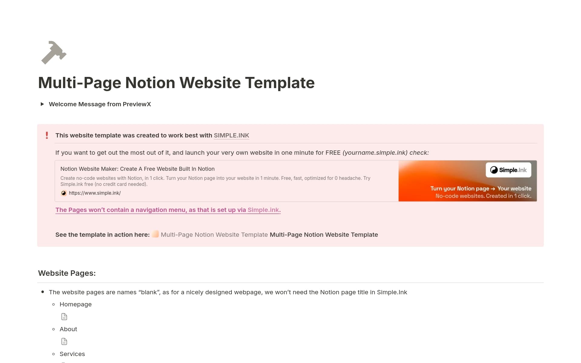 Multi-Page Website Template by Limitless Notion | Notion Marketplace