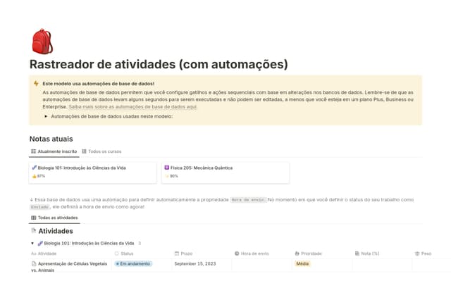 Rastreador de atividades