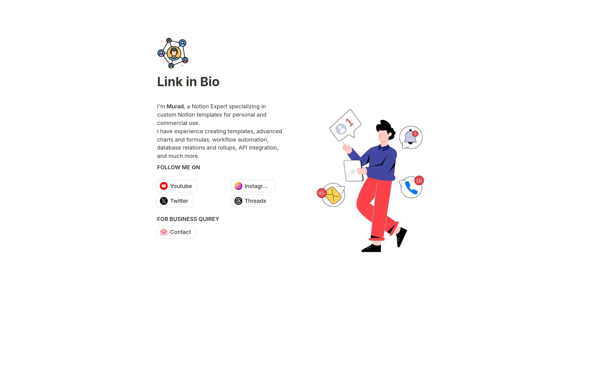10+ Best Link in Bio Free Notion Templates 1 10+ Best Link in Bio Free Notion Templates