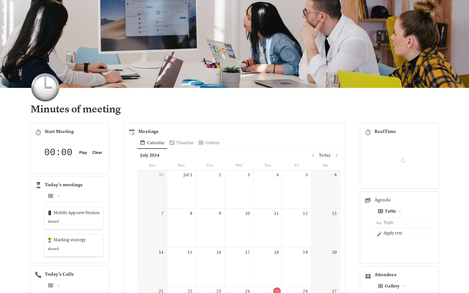 Effectively record and organize key discussion points, decisions, and action items from your meetings in a concise and structured format.