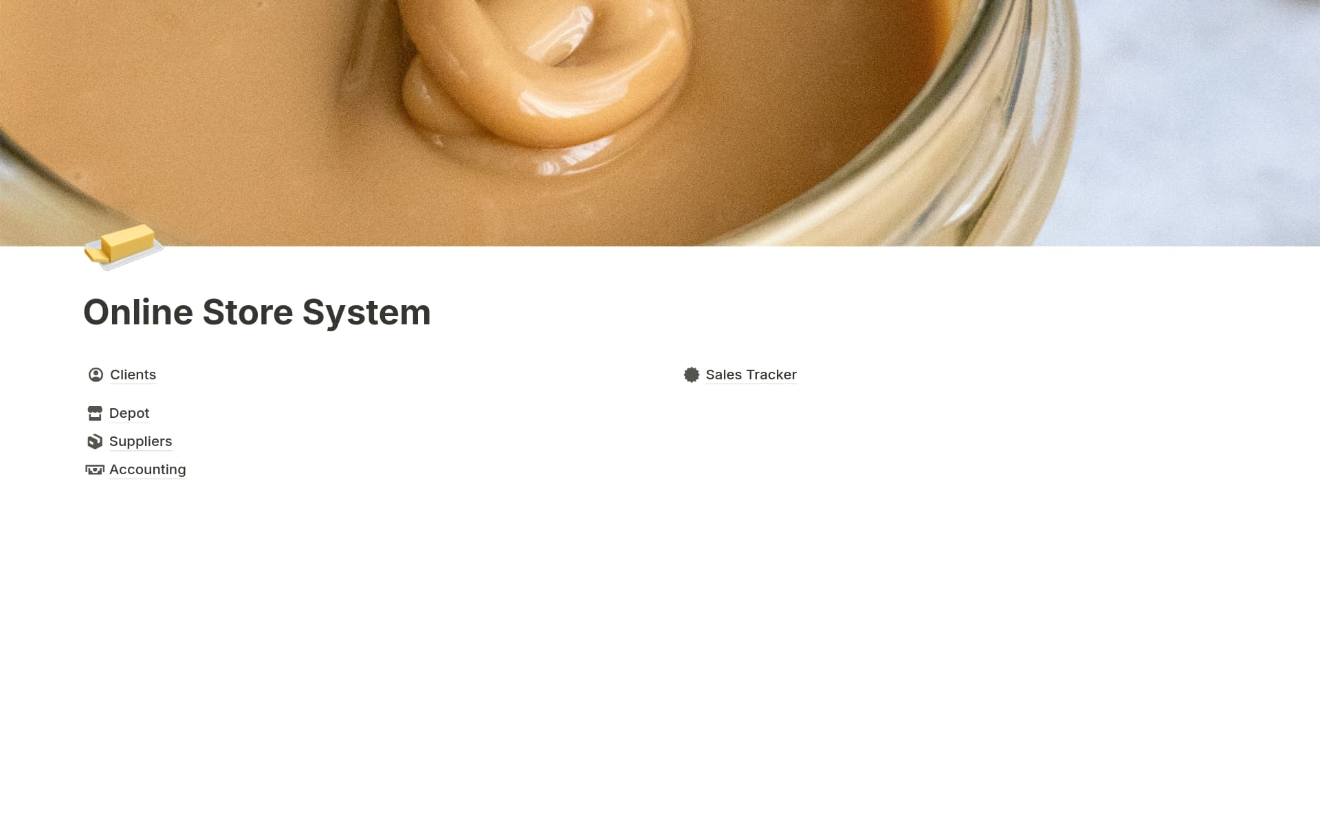 A template preview for Online Store simple system