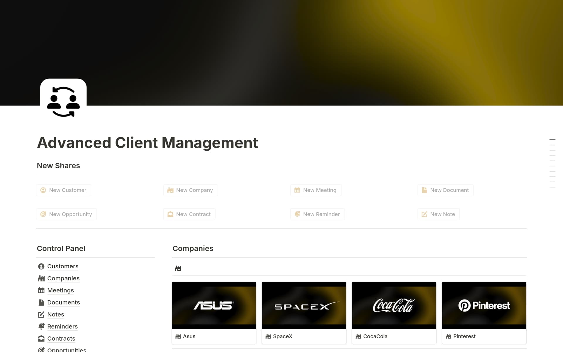 Advanced Client Management Template Notion Marketplace Advanced Client Management Template Notion Marketplace