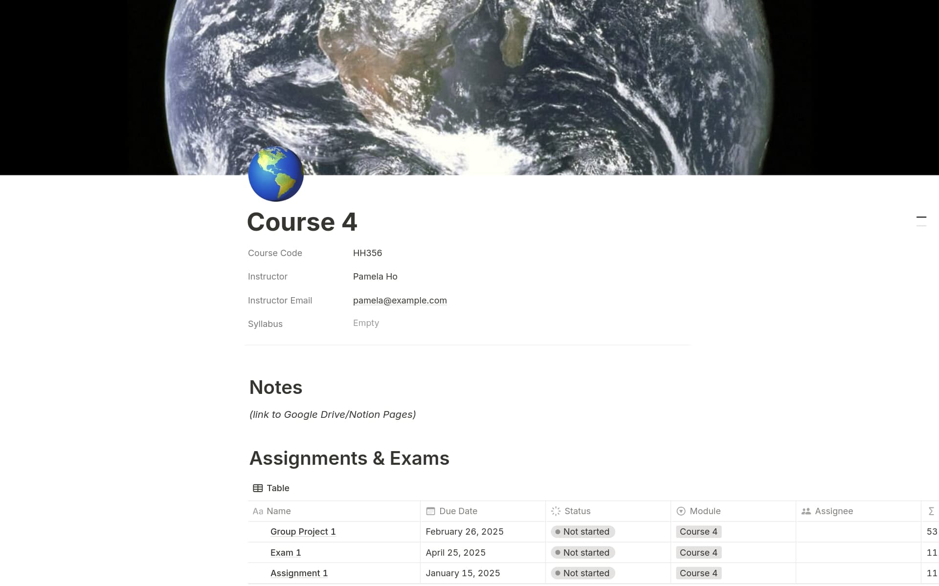 university module manager Template by phaedra | Notion Marketplace