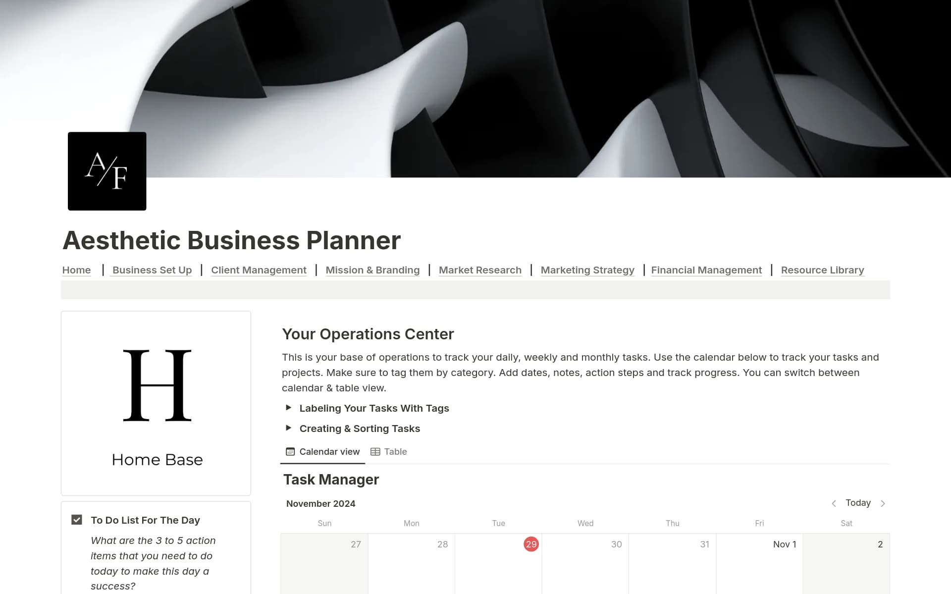 Aesthetic Small Business Planner & Expense Tracker Template