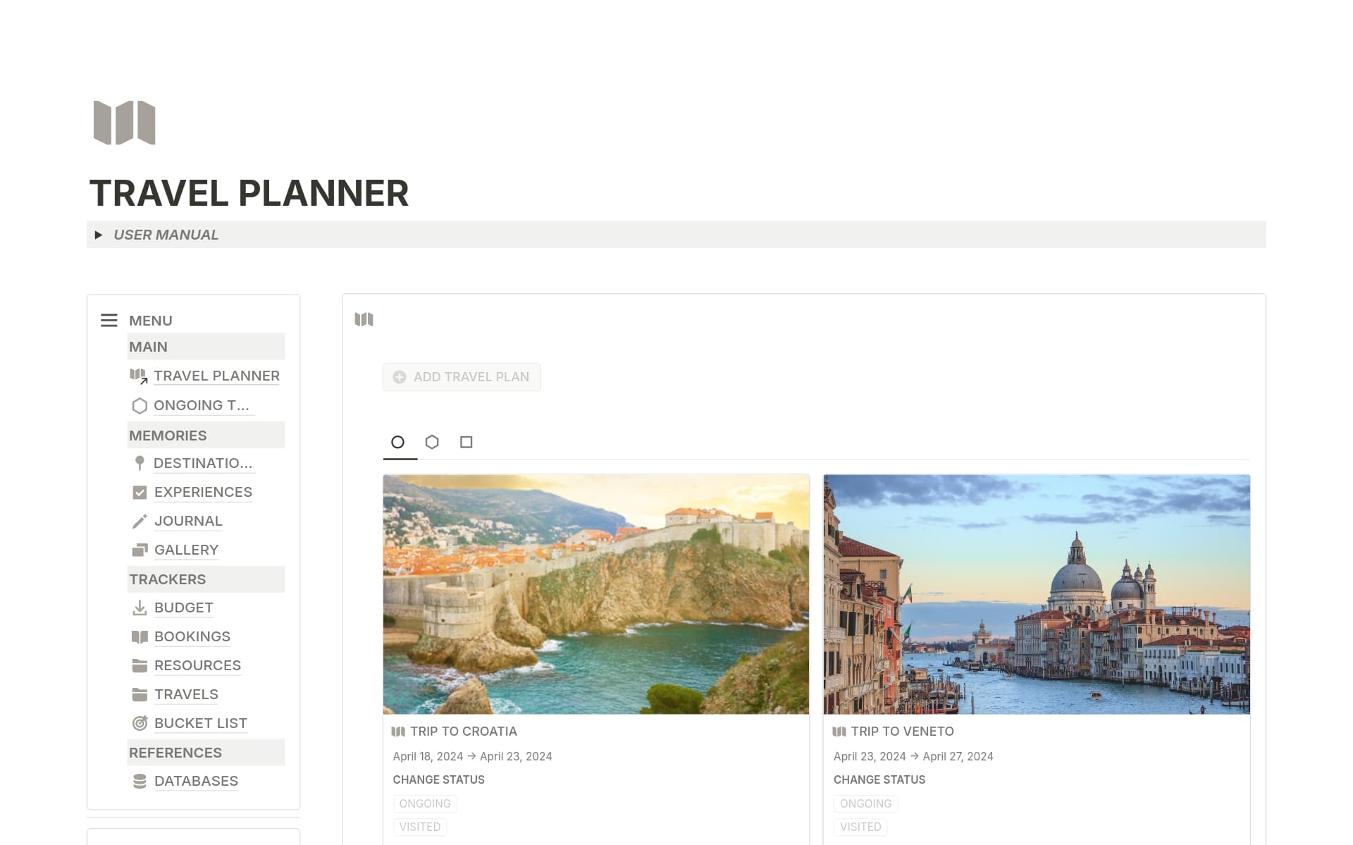 Travel Planner Template by Barbara | Notion Marketplace