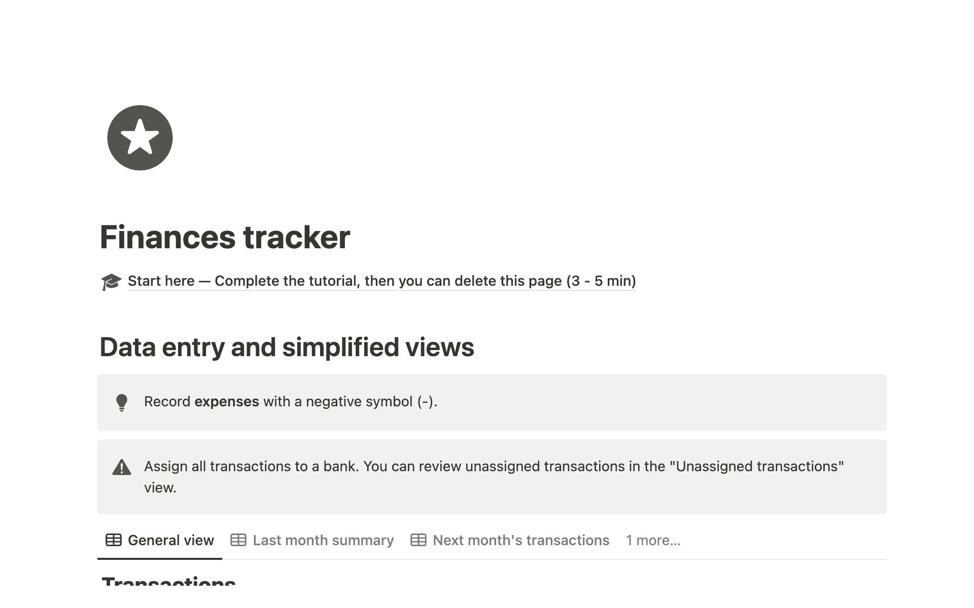 This template makes it easy to track finances, review annual expenses, and income.