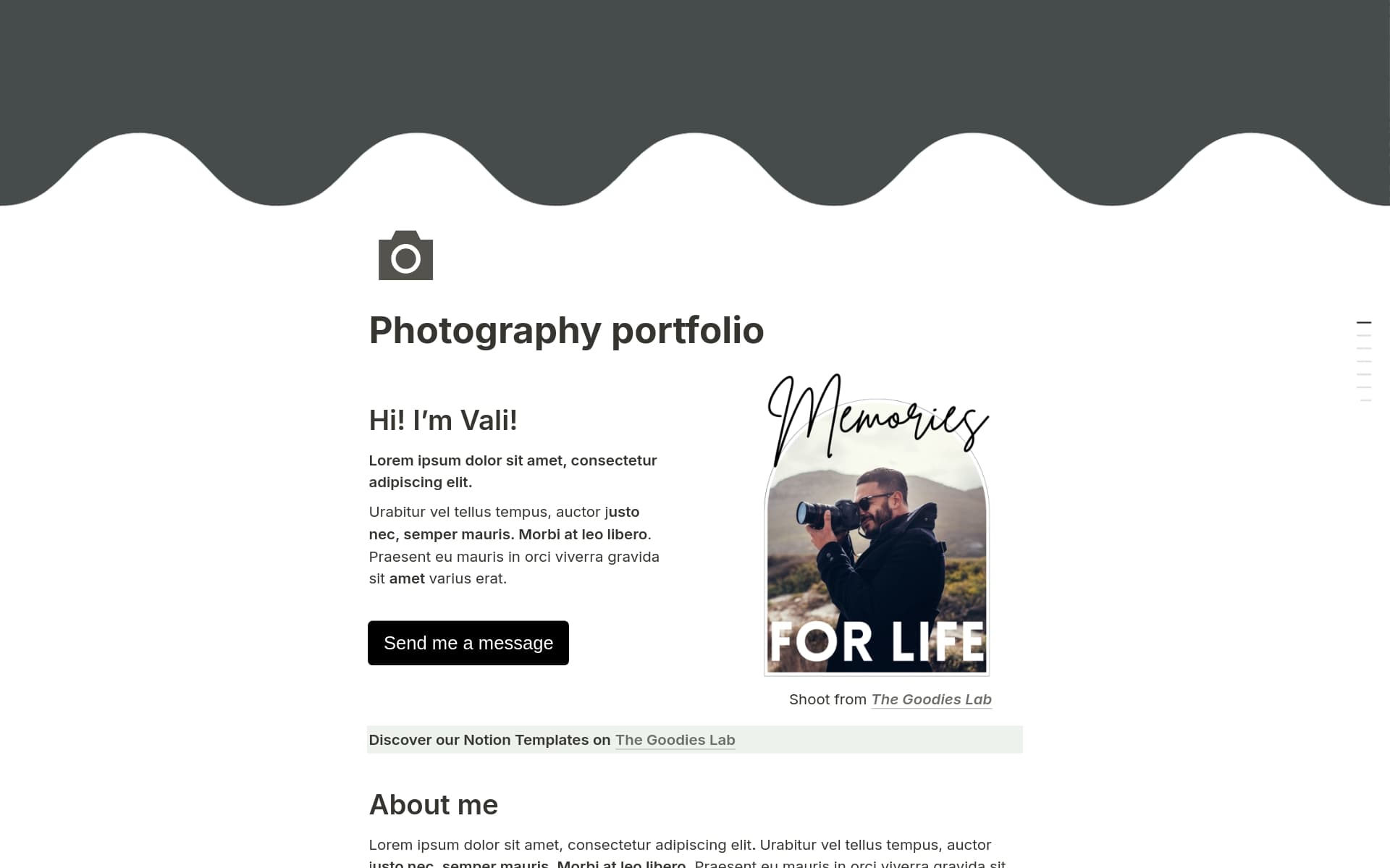 Photographer Portfolio Service & Pricing