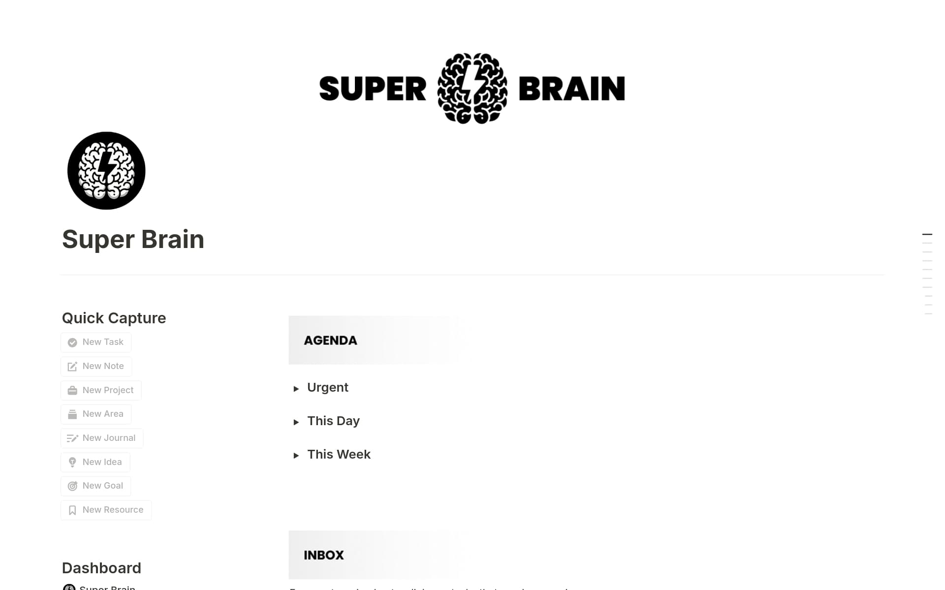 Have you ever felt overwhelmed by the chaos of daily tasks, projects, and ideas? Do you find yourself struggling to keep track of your personal and professional life? Introducing Super Brain for Notion