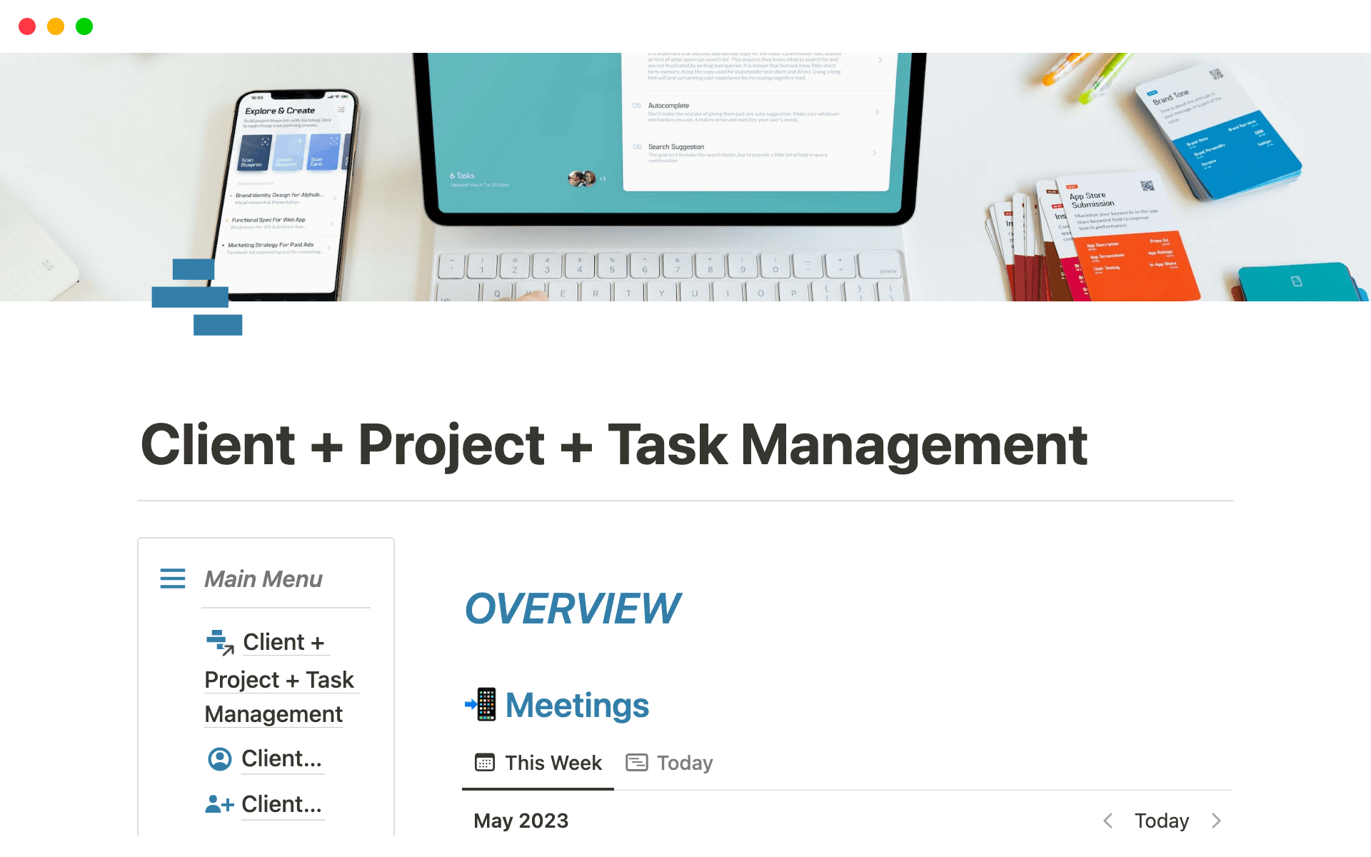 Client + Project + Task Management Template | Notion Marketplace