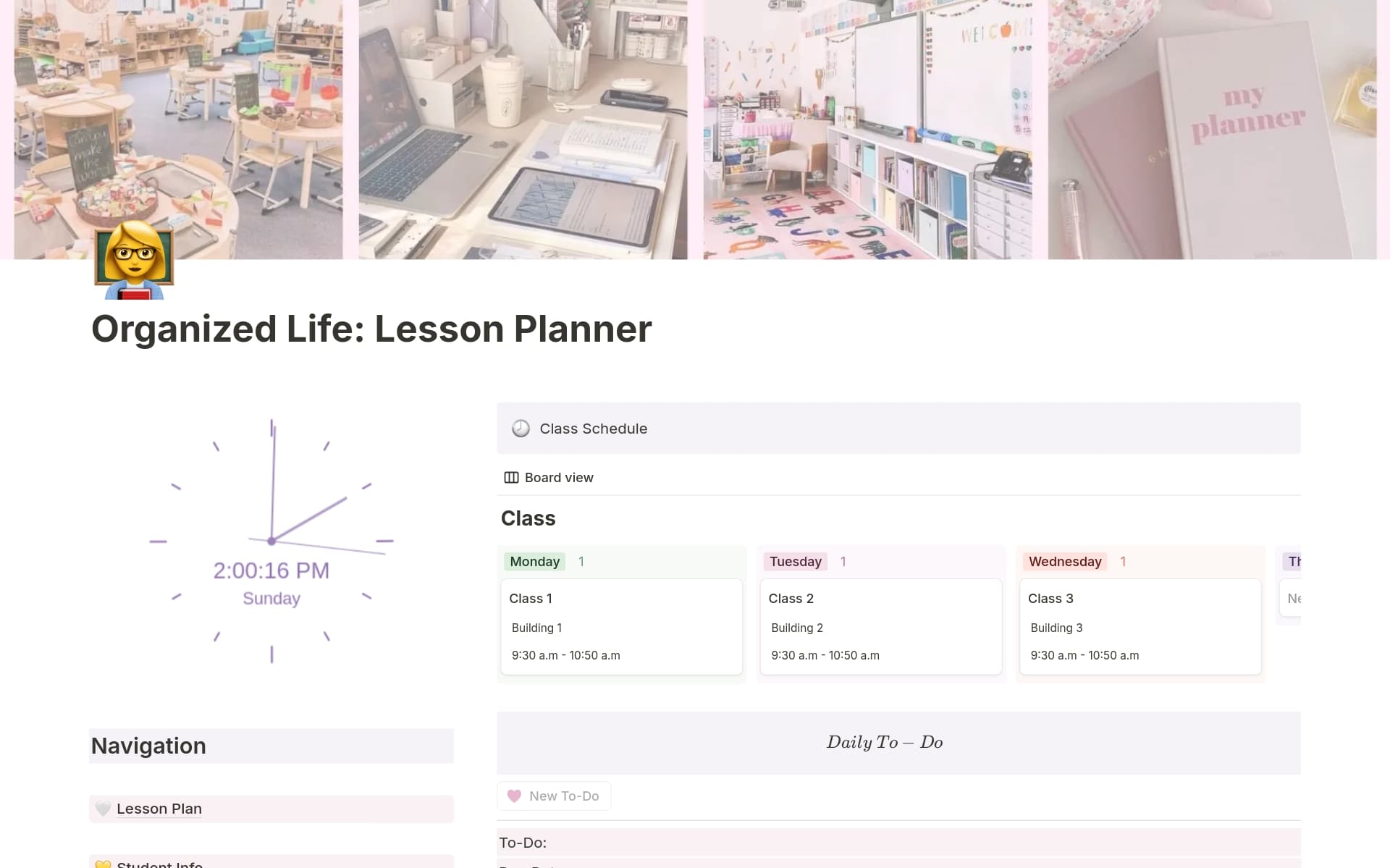 Lesson Planner Template by Organized Life By Malan | Notion Marketplace