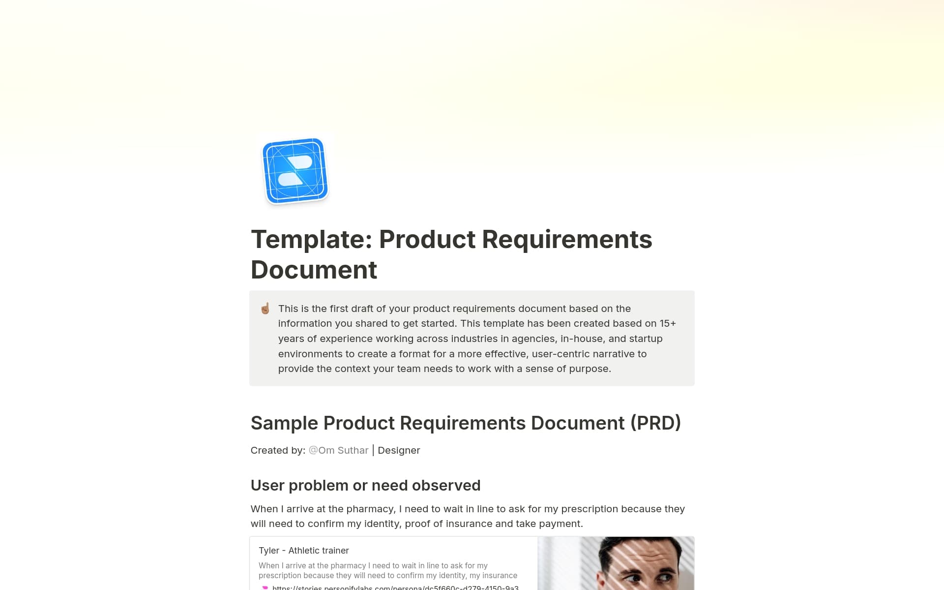 Product Requirements Document Template | Notion Marketplace