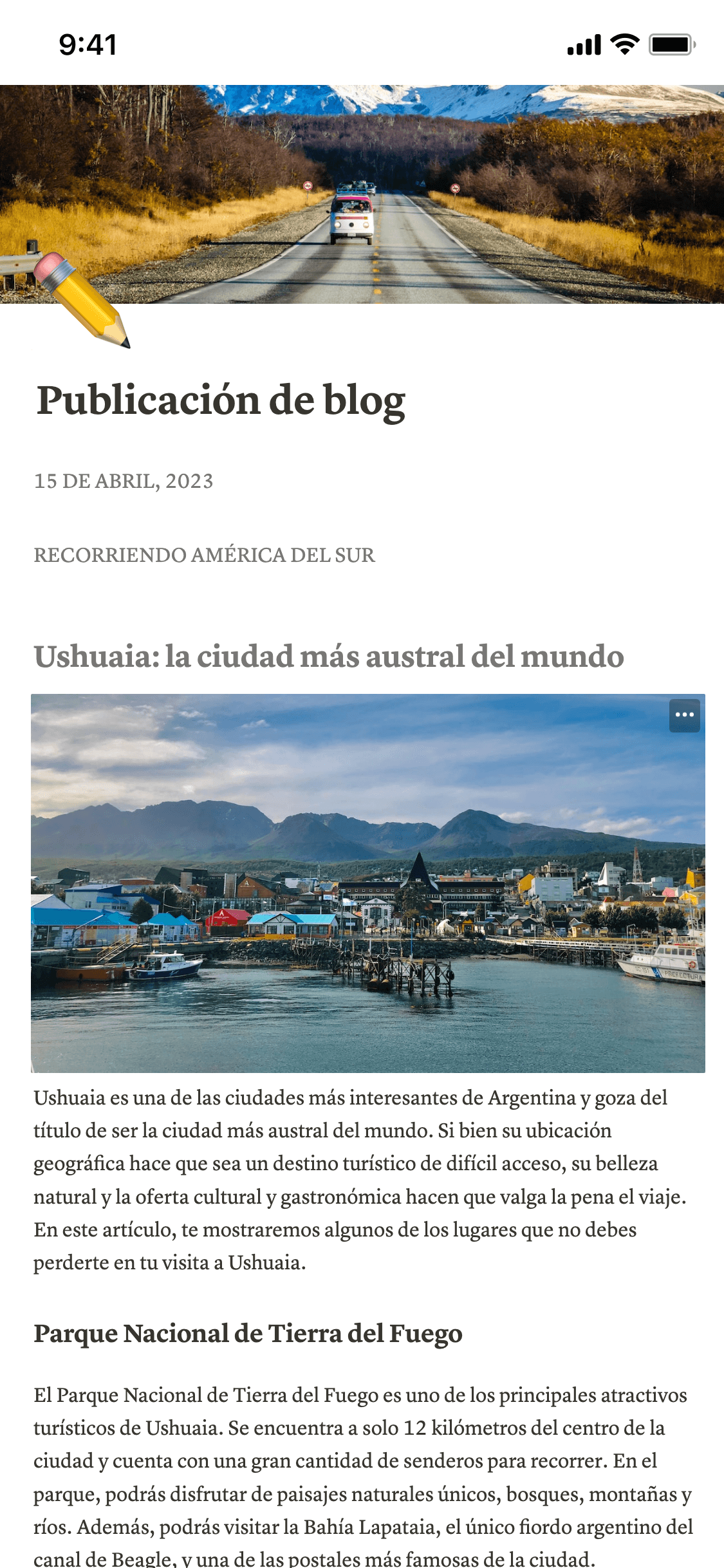 Una captura de pantalla de la aplicación móvil de Notion