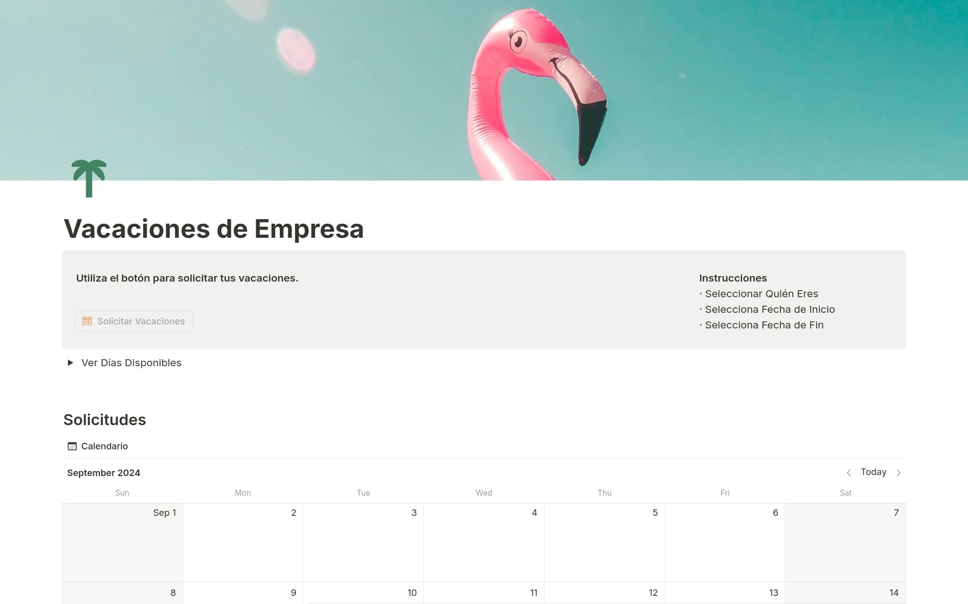 Vista previa de plantilla para Vacaciones de Empresa