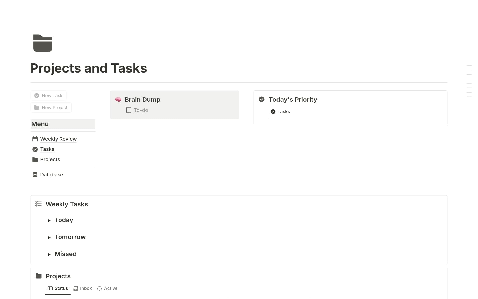 Projects and Tasks Template by Lucas | Notion Marketplace