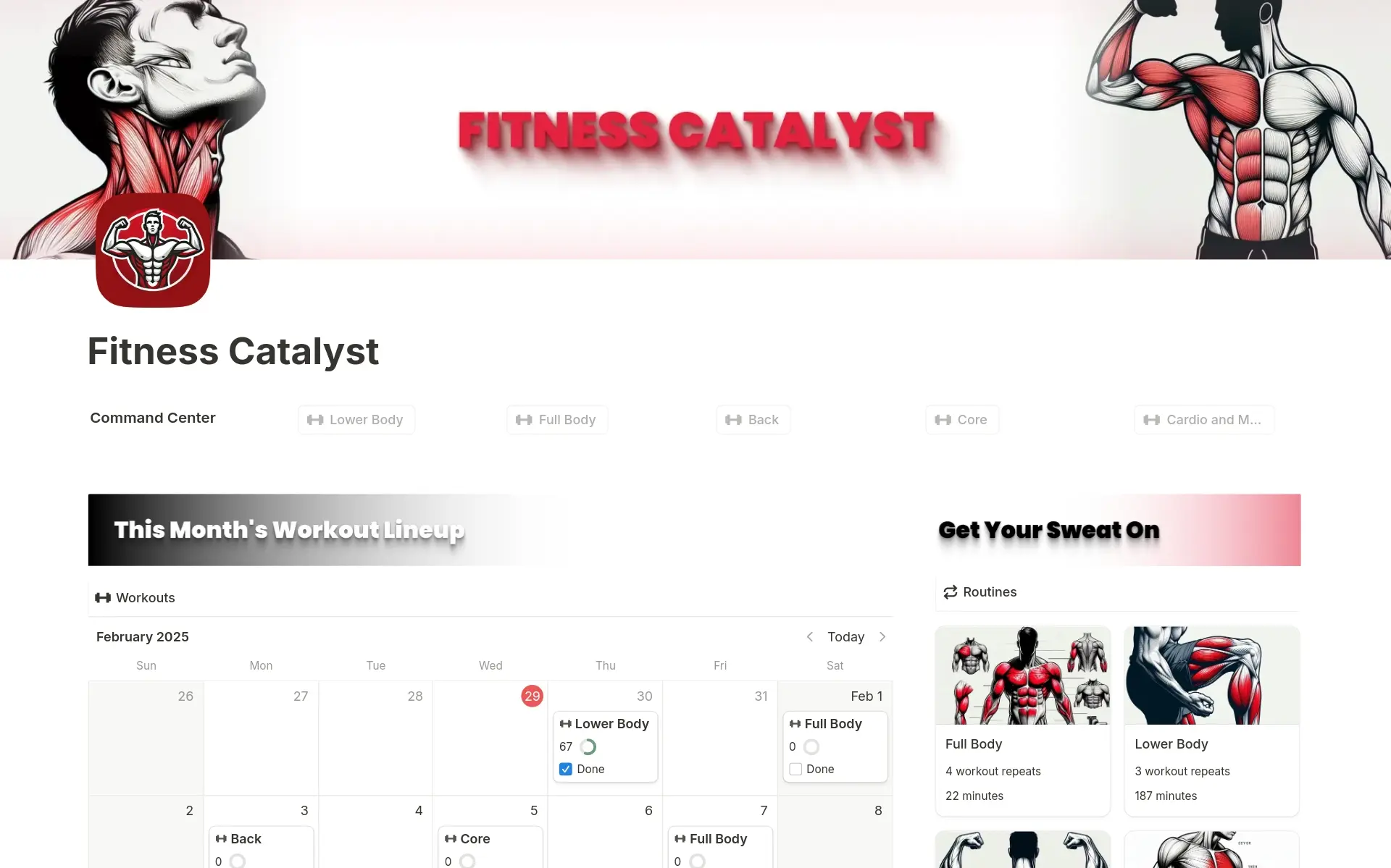 Strong Workout Tracker template preview