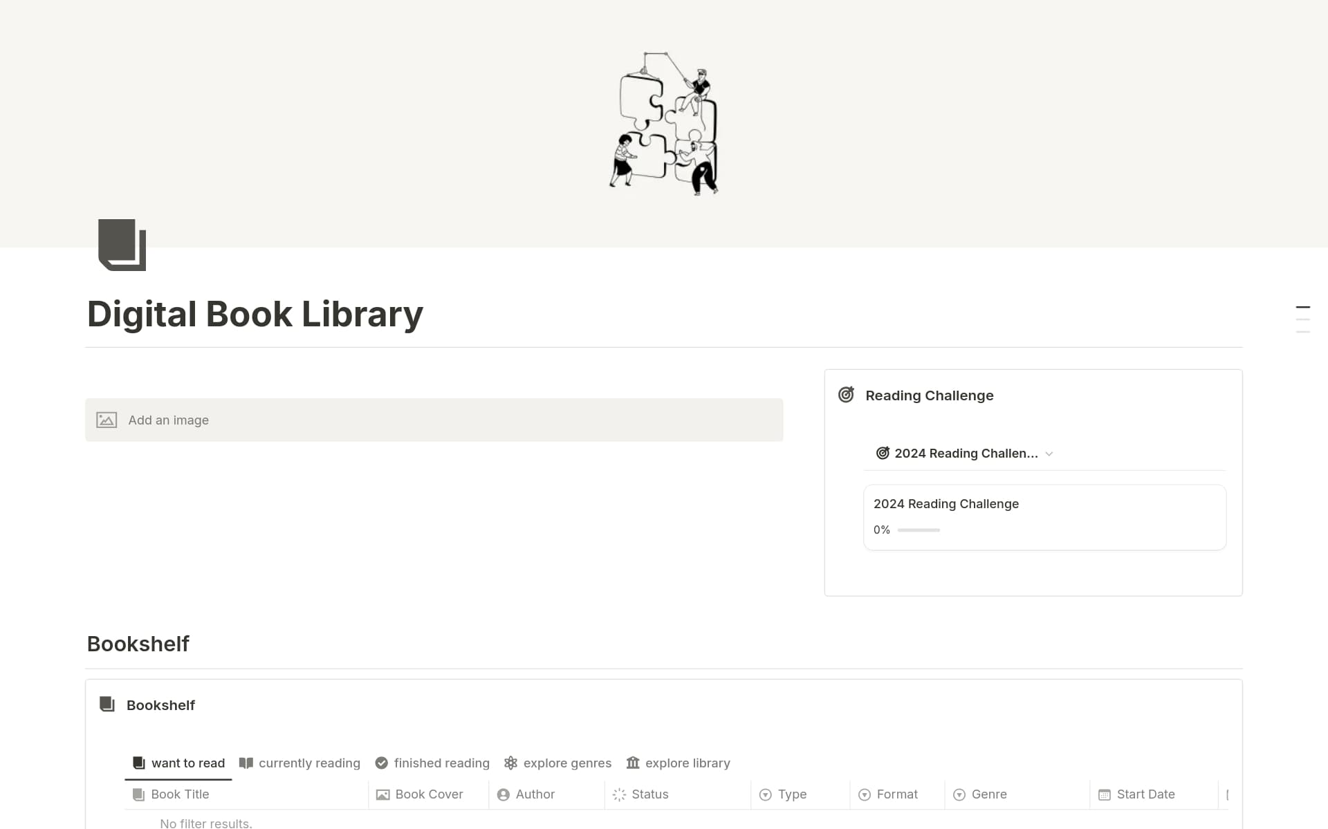 A template preview for Digital Book Library