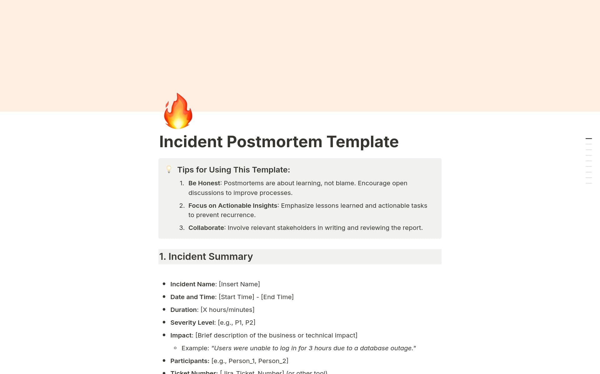 Incident Postmortem Template | Notion Marketplace