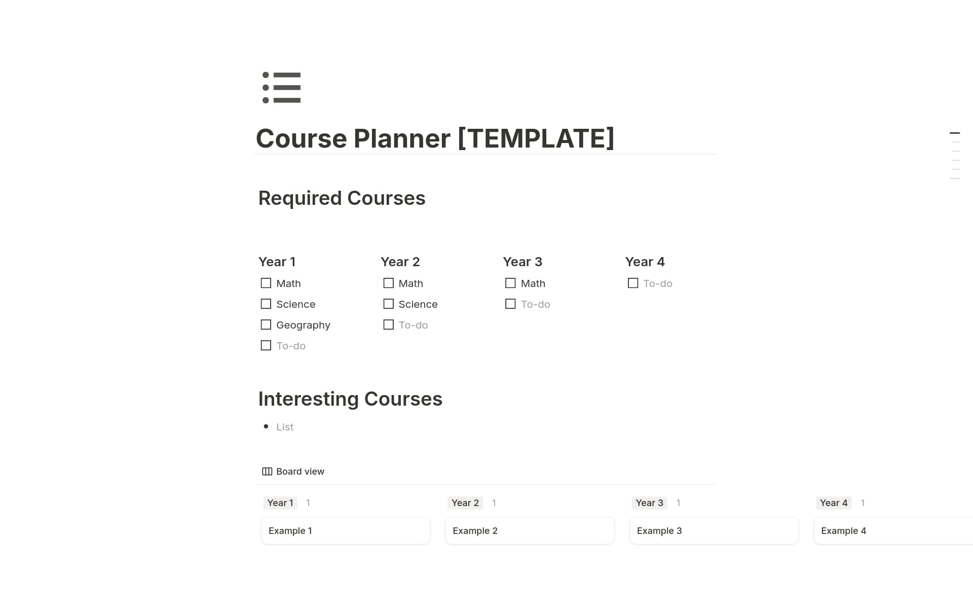 Course Planner Template | Notion Marketplace