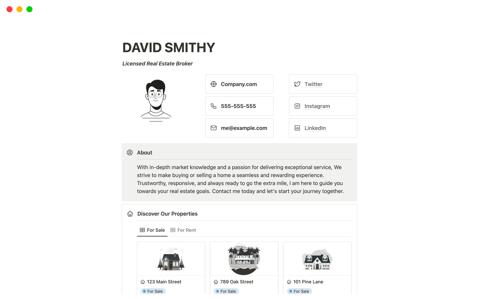 A template preview for Business Card for Realtors (x4 Colors)