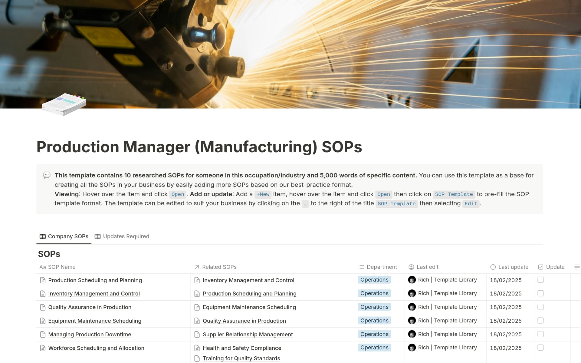 Do you need to create SOPs but don't know where to start? Buy our expertly crafted set of 10 essential SOPs - 5,000 words of best-practice procedures - in Notion format and save yourself over 10 hours of research, writing, and formatting.