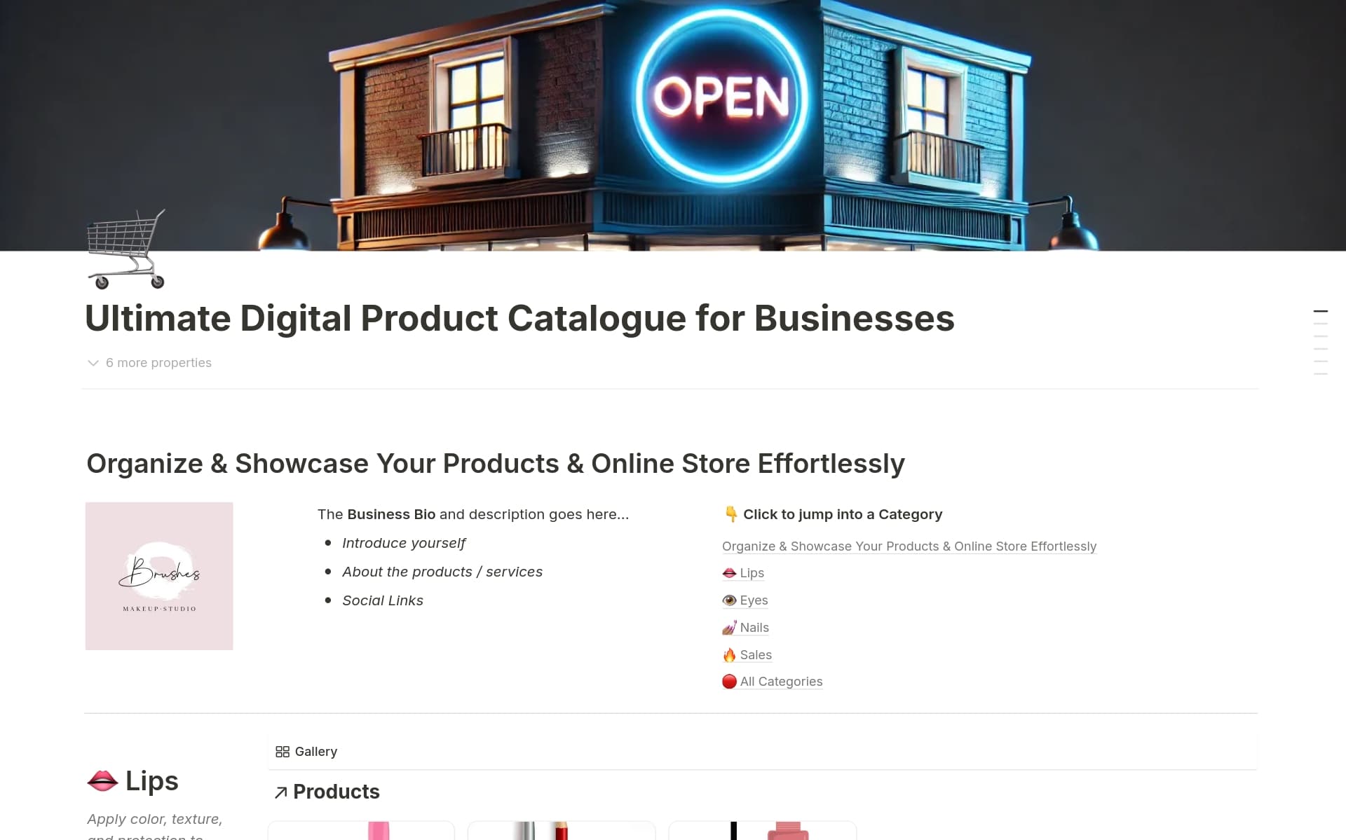 A template preview for Ultimate Digital Product Catalogue for Businesses