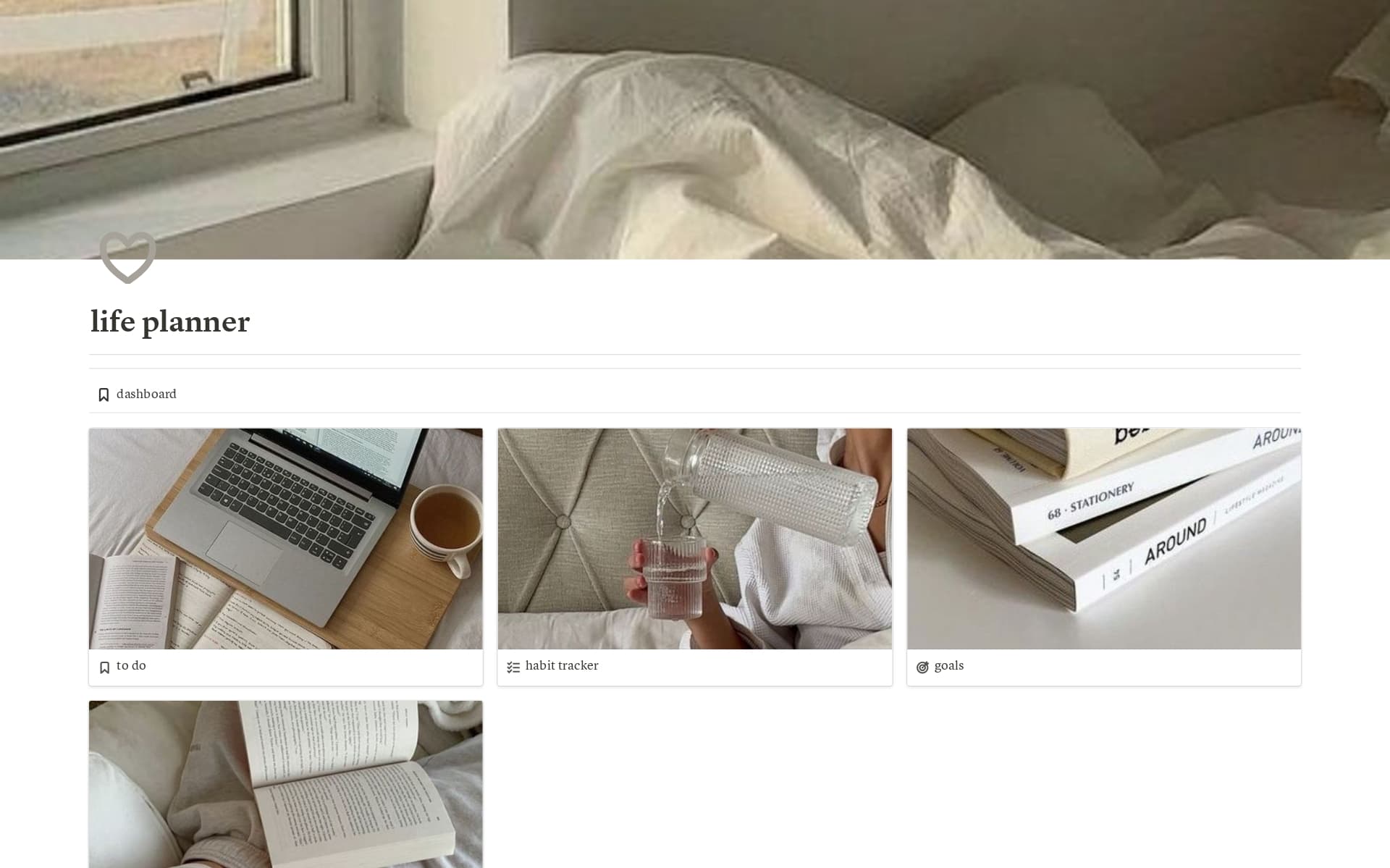 A template preview for aesthetic that girl life planner