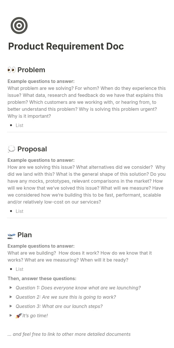 A screenshot of Notion's mobile app