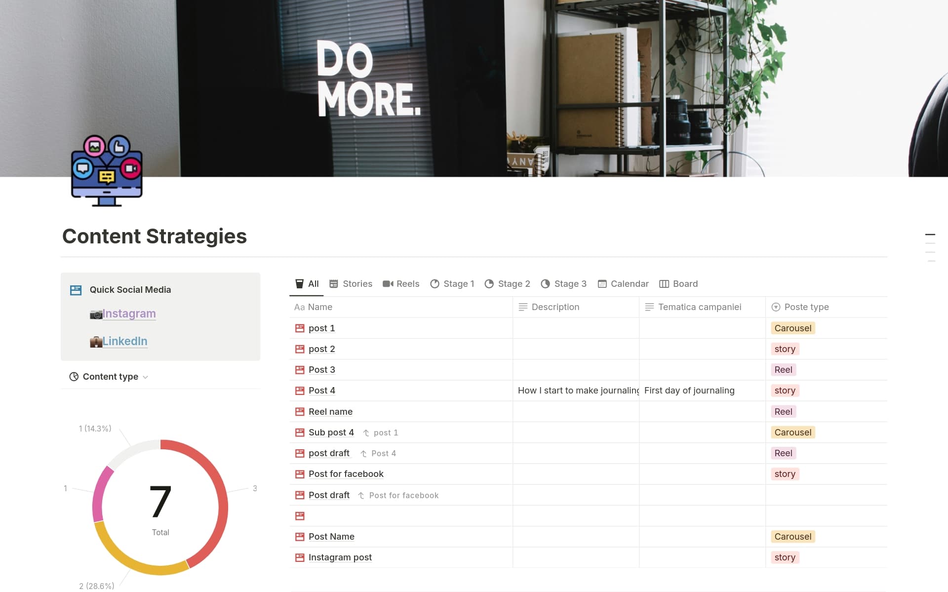 Boost your content creation with this Notion Content Strategies Template! 🎯 Plan, organize, and track your ideas, posts, and performance—all in one place. Ideal for creators, marketers, or anyone building their online presence. Stay focused and save time! 🚀