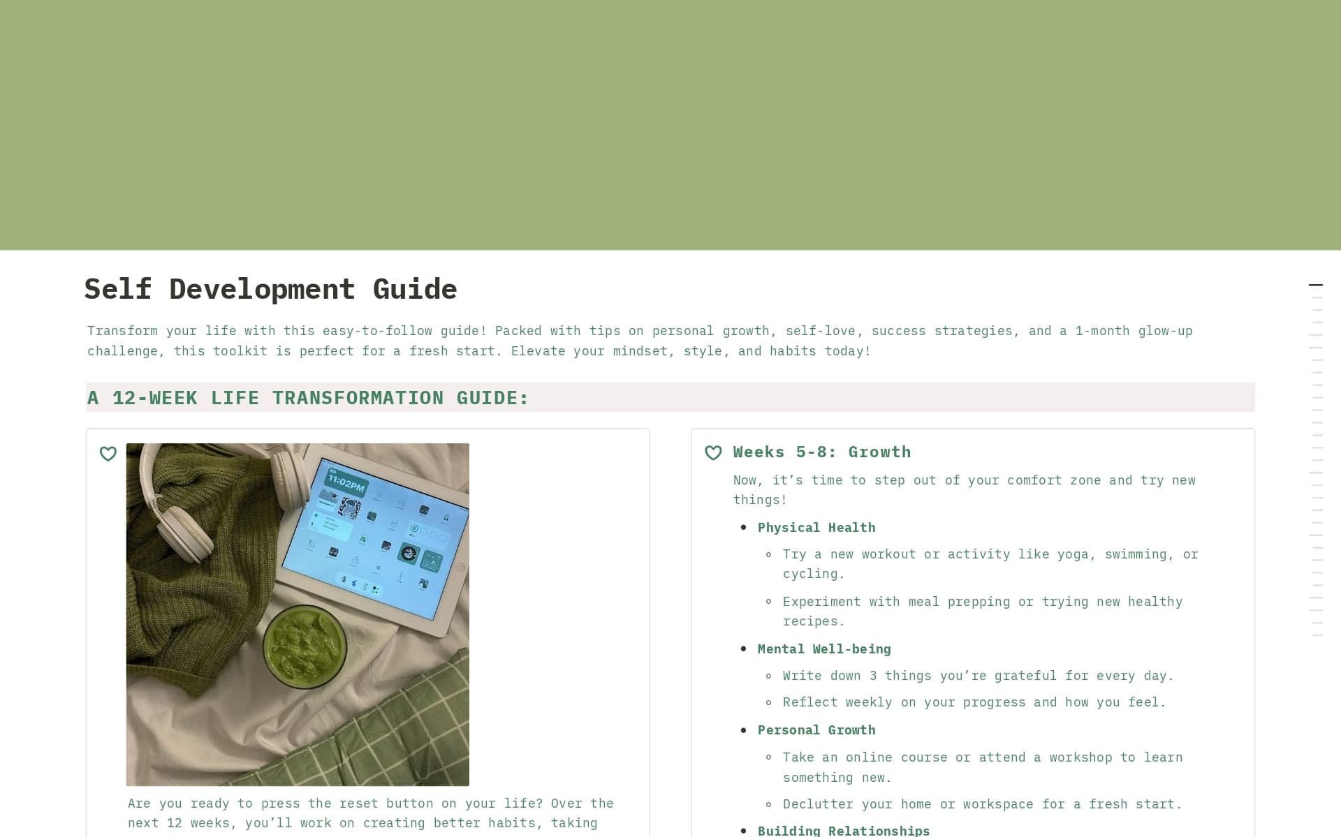 Self Development Guide Template by Digital Desk | Notion Marketplace