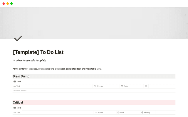 To Do List