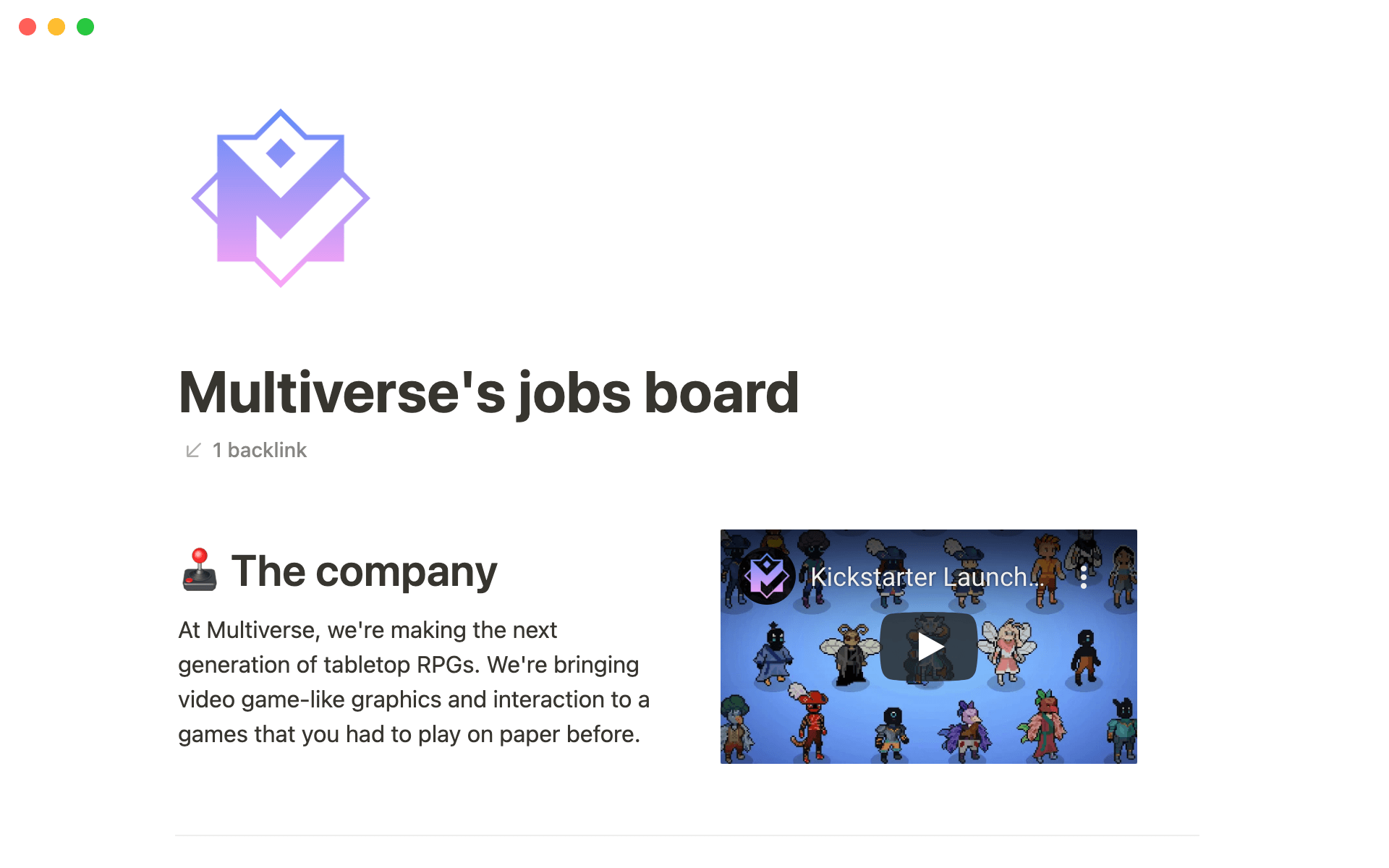 Multiverse’s jobs board Template by Multiverse | Notion Marketplace