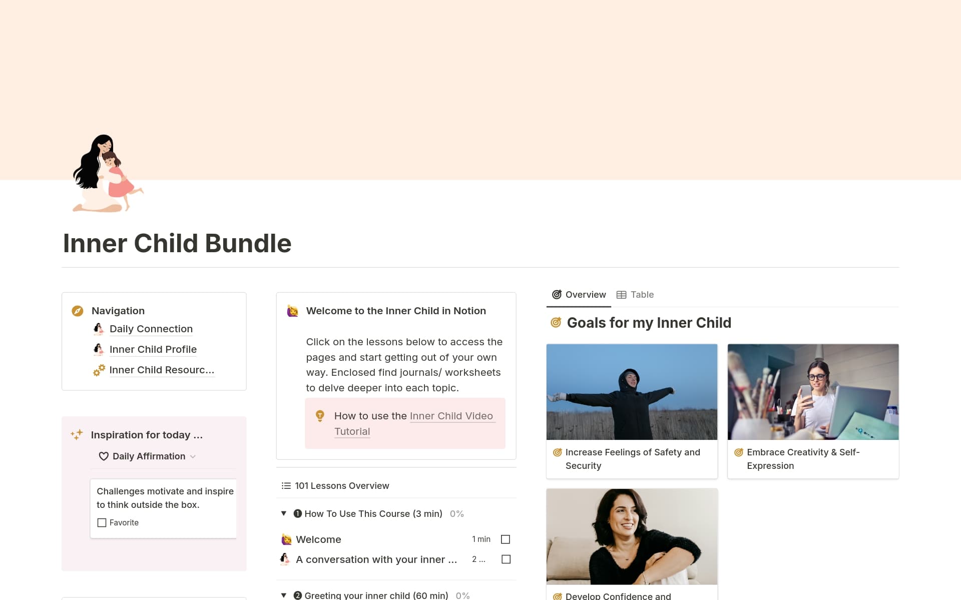 Inner Child Bundle Template | Notion Marketplace
