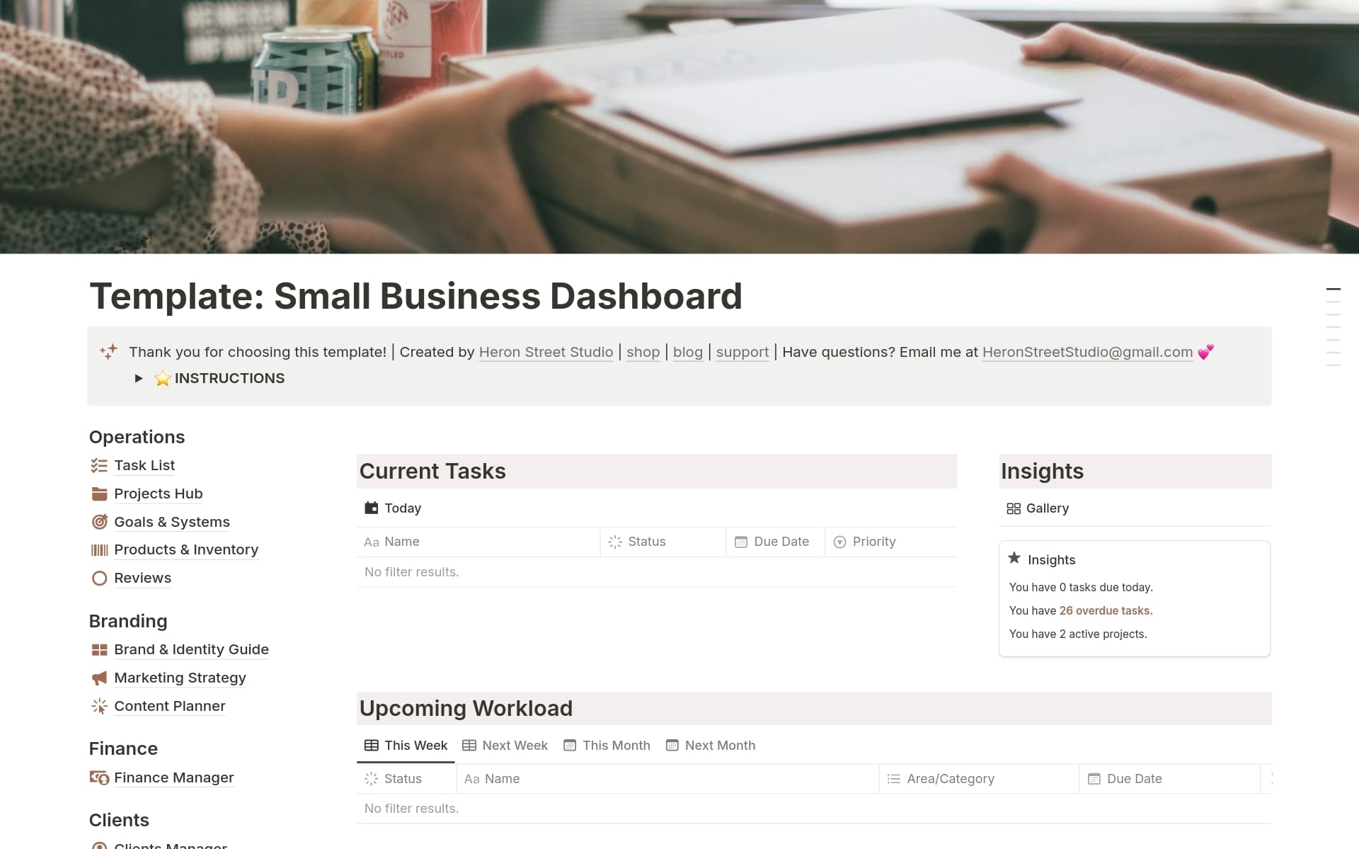 Welcome to your ultimate Small Business Dashboard Template! Designed to help you manage and streamline every aspect of your business, this all-in-one tool is perfect for entrepreneurs, freelancers, and small business owners.