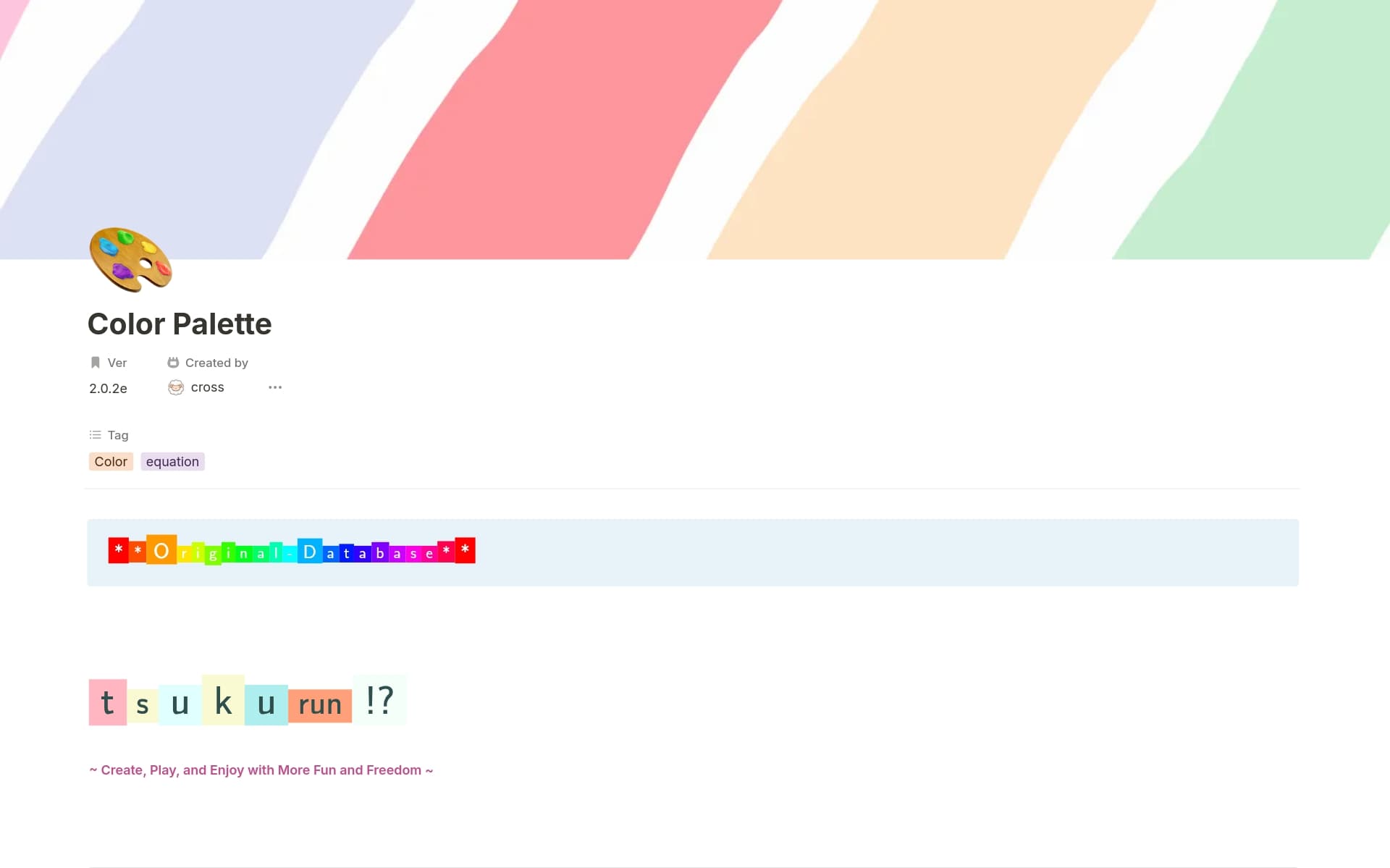 A template preview for 🎨 Collar Palette