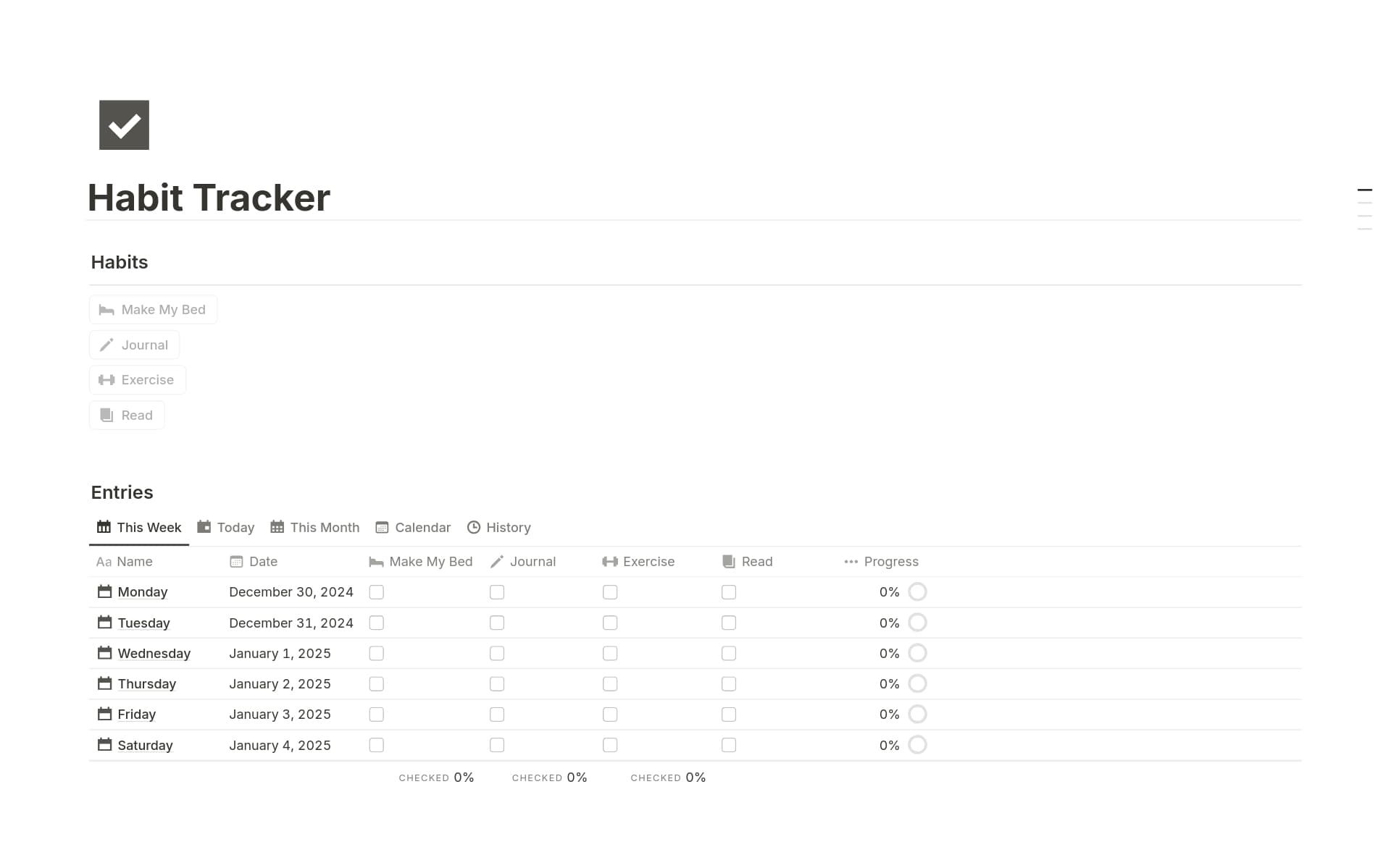 Habit Tracker Template | Notion Marketplace